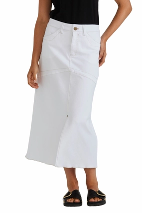 Flexible Knit Embroidered Detail RHODE SKIRT - LA3634