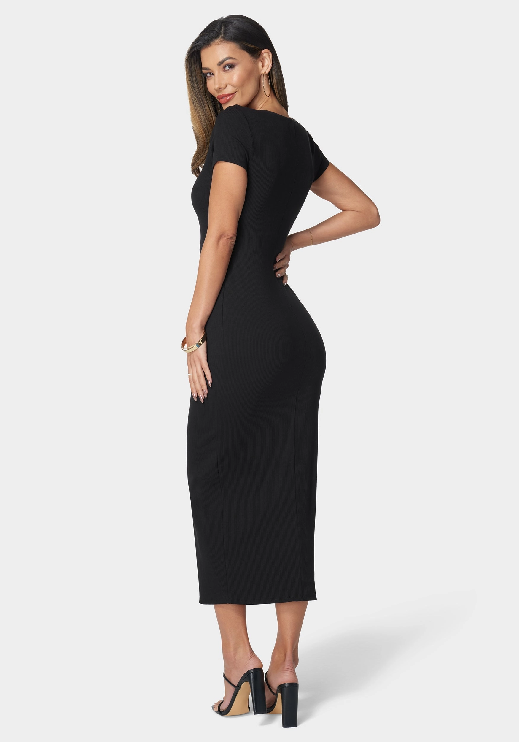 Flattering Wearable Rib Maxi T-Shirt Dress
