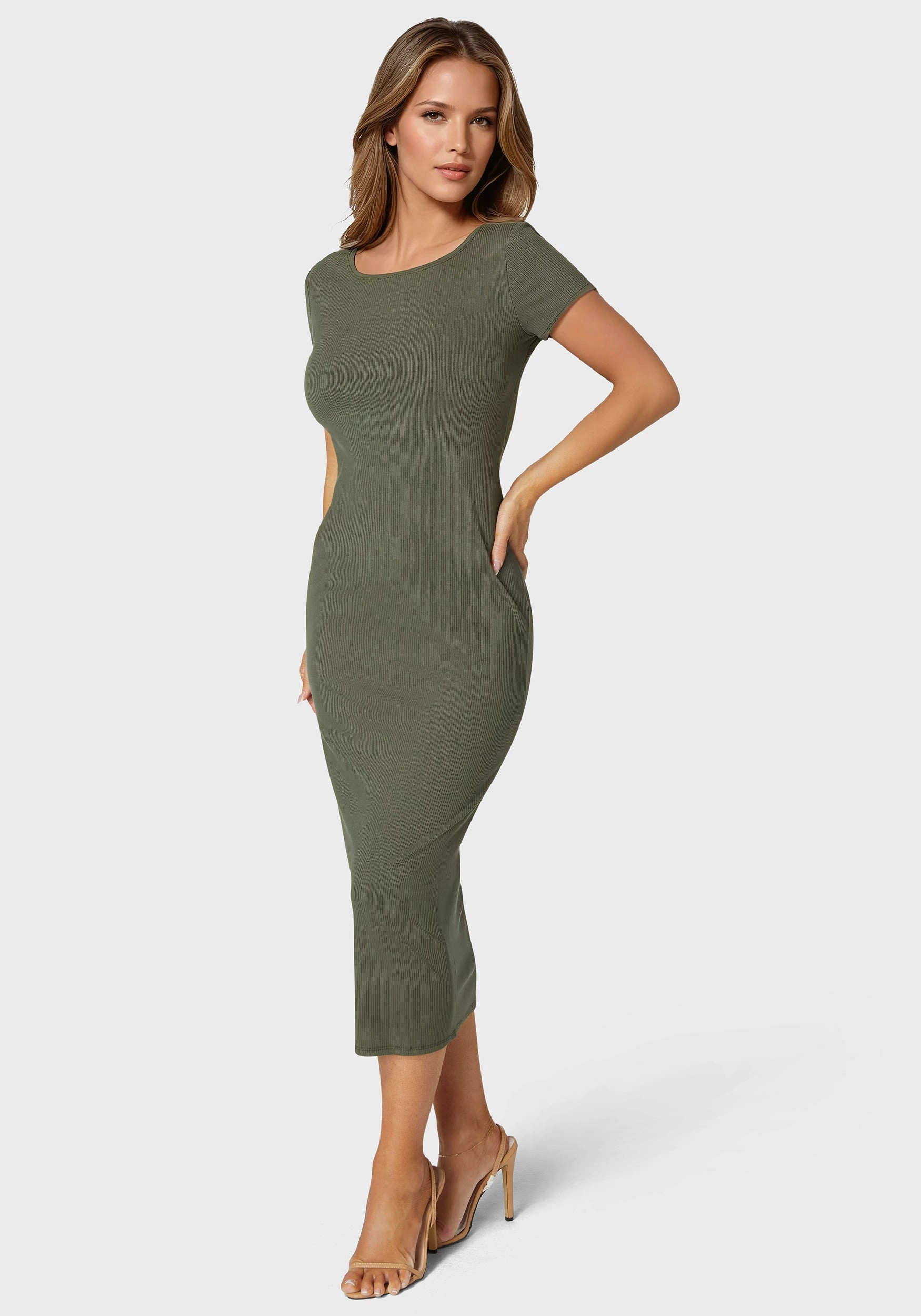 Lightweight Feel Rib T Shirt Maxi Dress