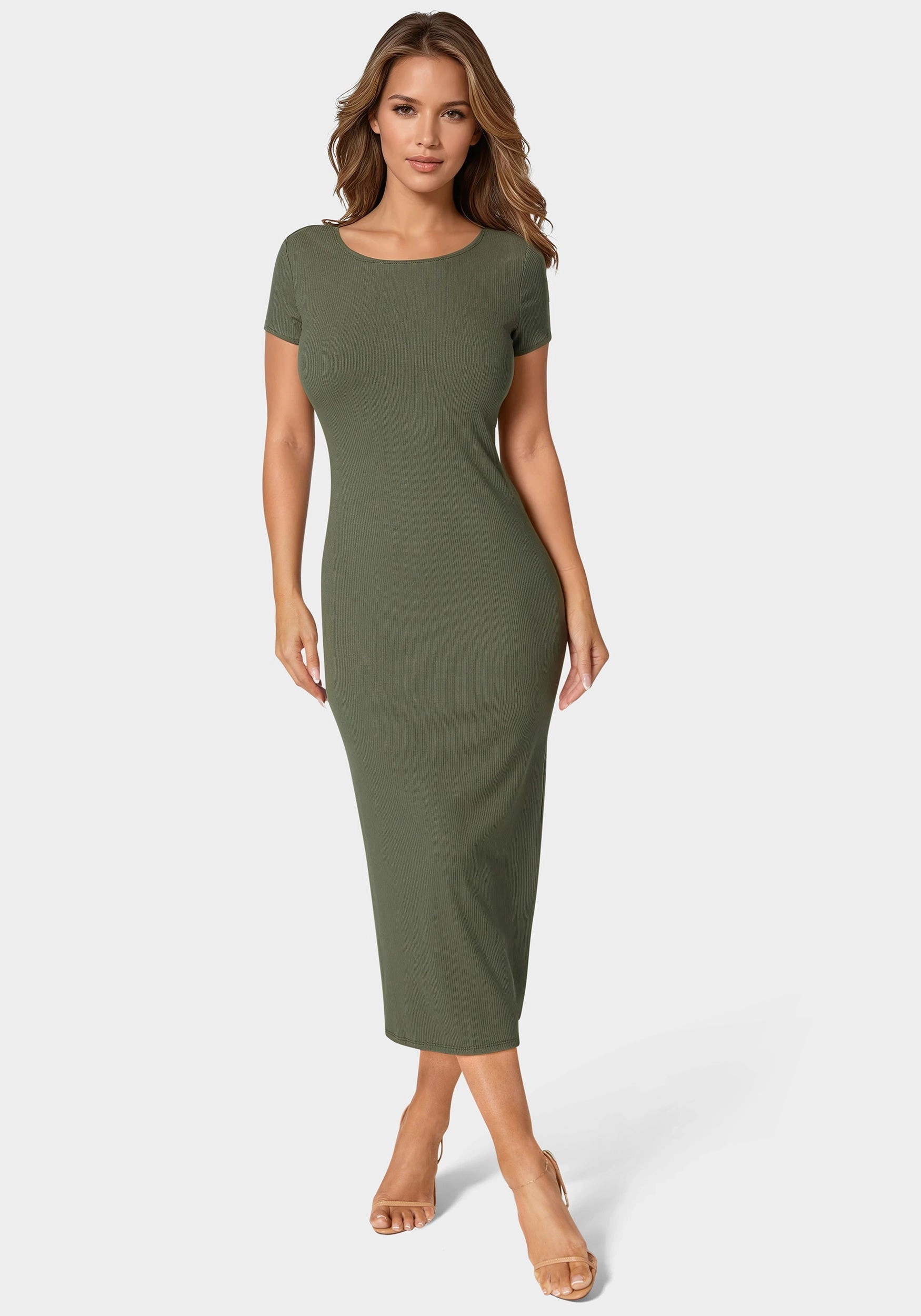 Cafe Vibe Rib T Shirt Maxi Dress