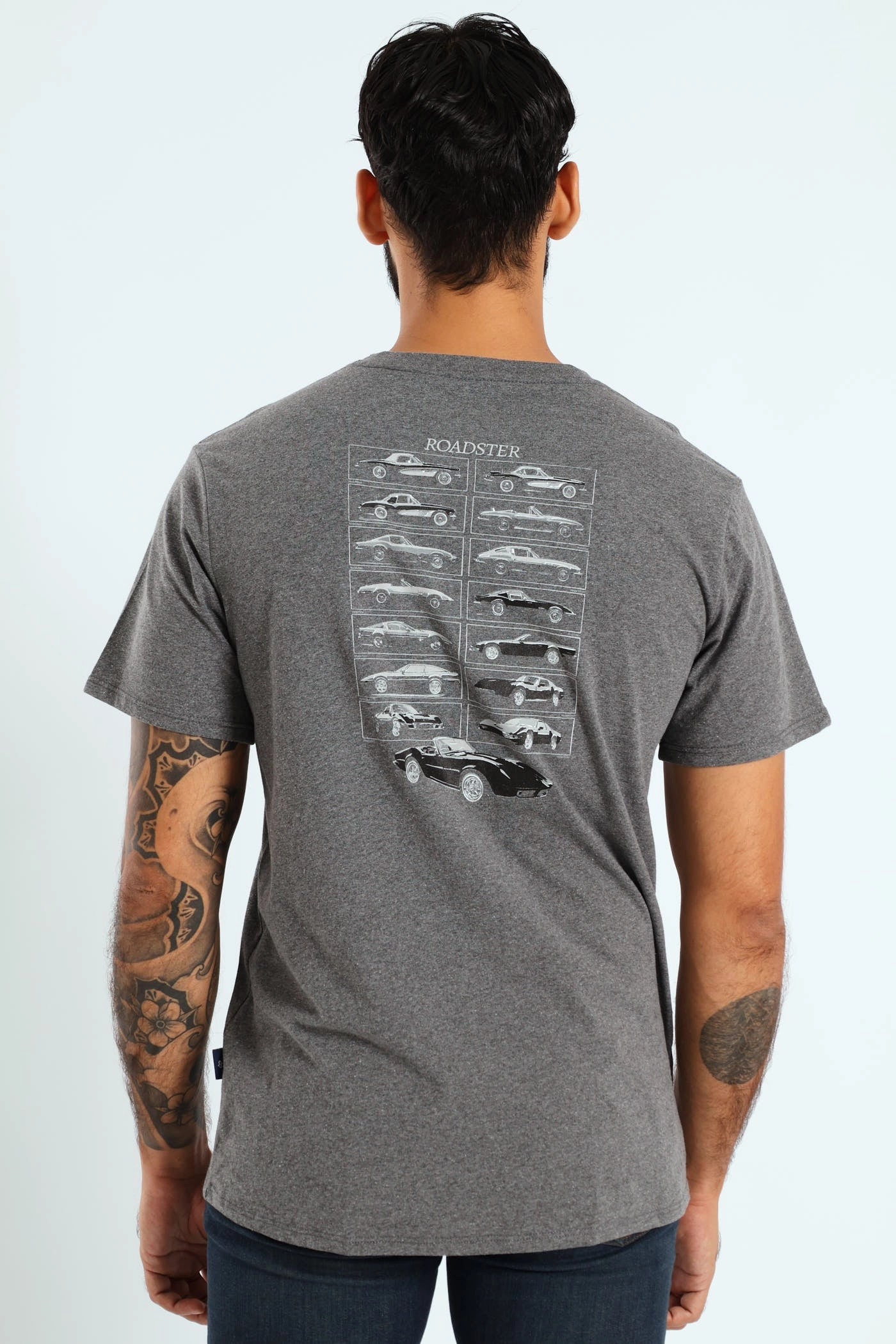 theater visit Unisex Roadster Front & Back Print Tee - Charcoal Melange