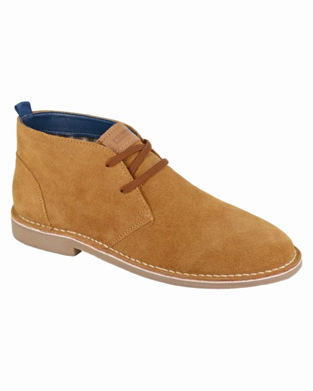 Ergonomic Shape Roamers Mens 2 Eyelet Real Suede Desert Boots