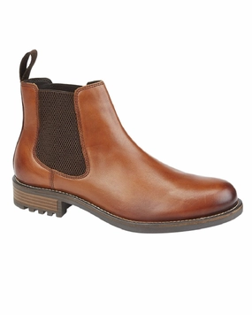 Travel Companion All Season Roamers Mens Elgin Tan Leather Twin Gusset Boots