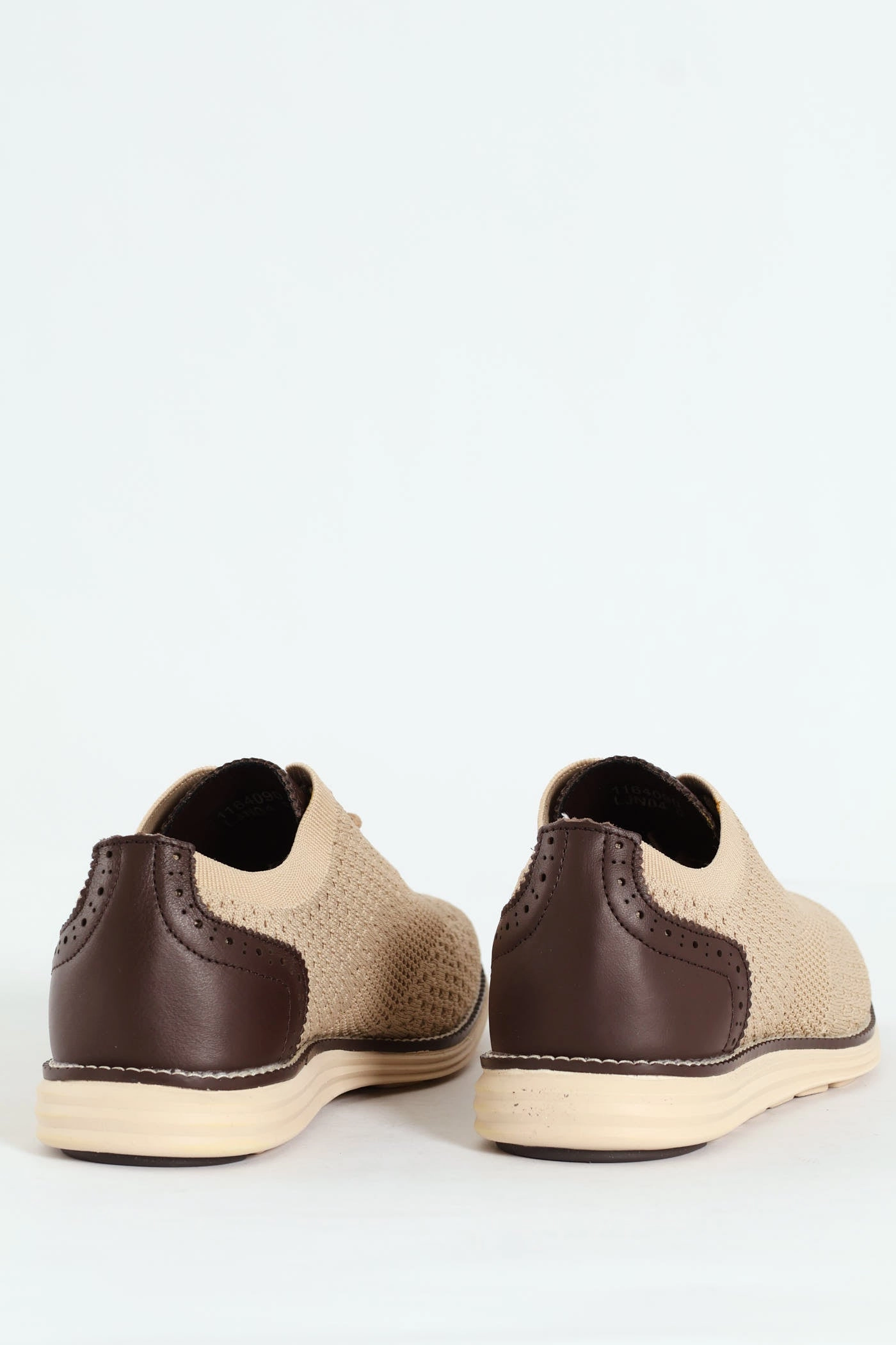 Museum Opening Flye Knit Smart Casual Lace Up Shoe - Stone