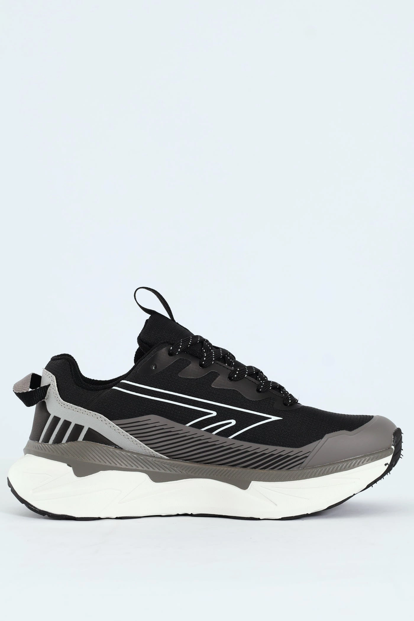 Rockered Outsole Design Komodo Lace Up Trainer - Black