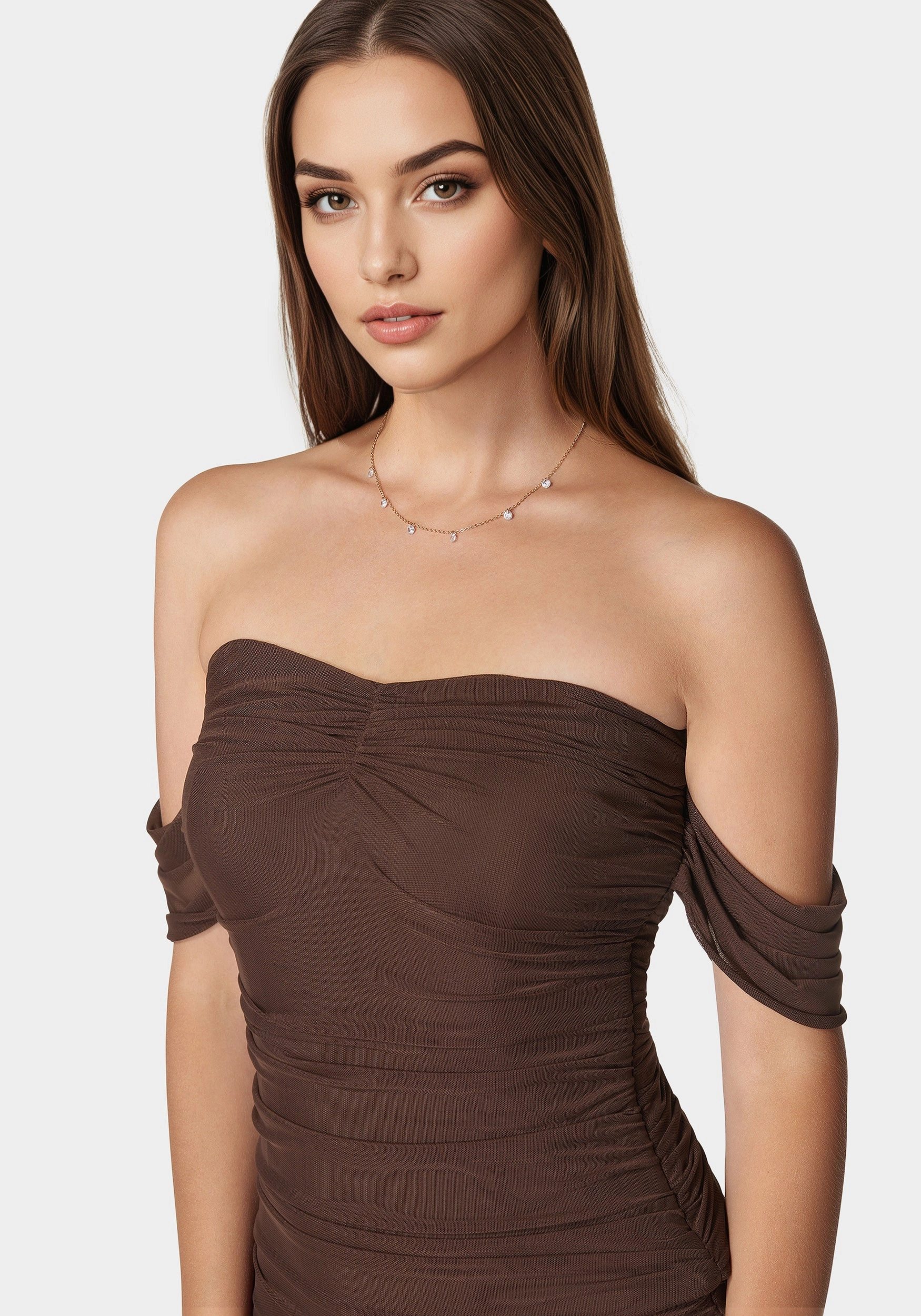 Easy Drape Ruched Midi Dress