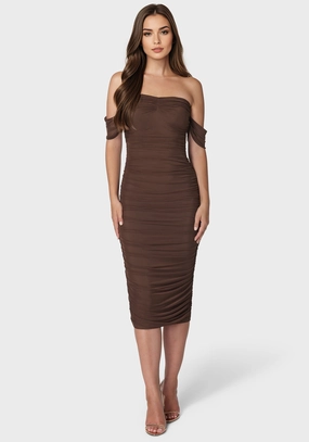 Ruched Midi Dress Fashion Essential Lounge Cut