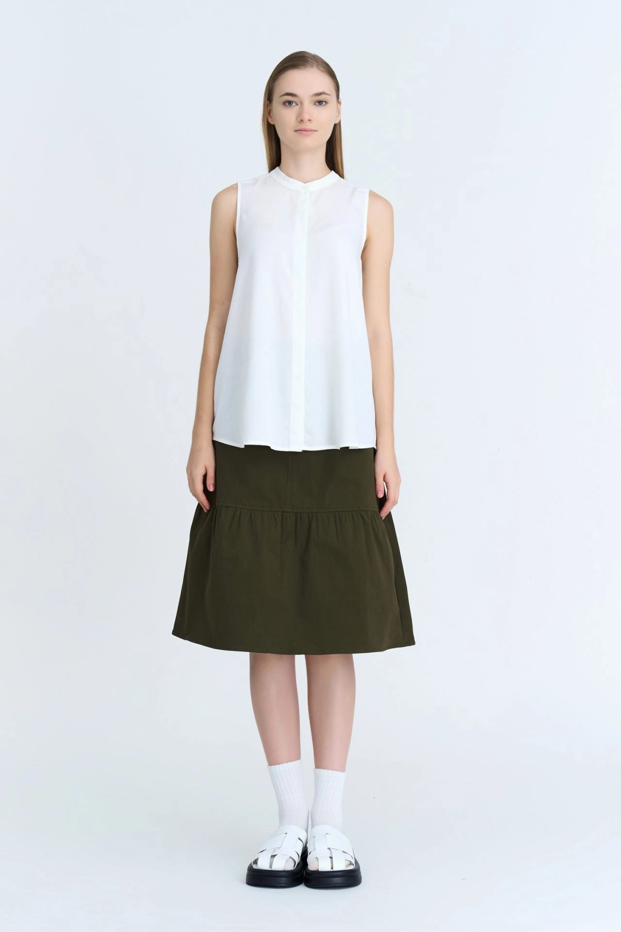Ruffle Hem Skirt [AT] Soft Outfit