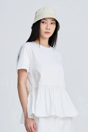 Casual Essentials Wear Ruffle Hem Tee [AT]
