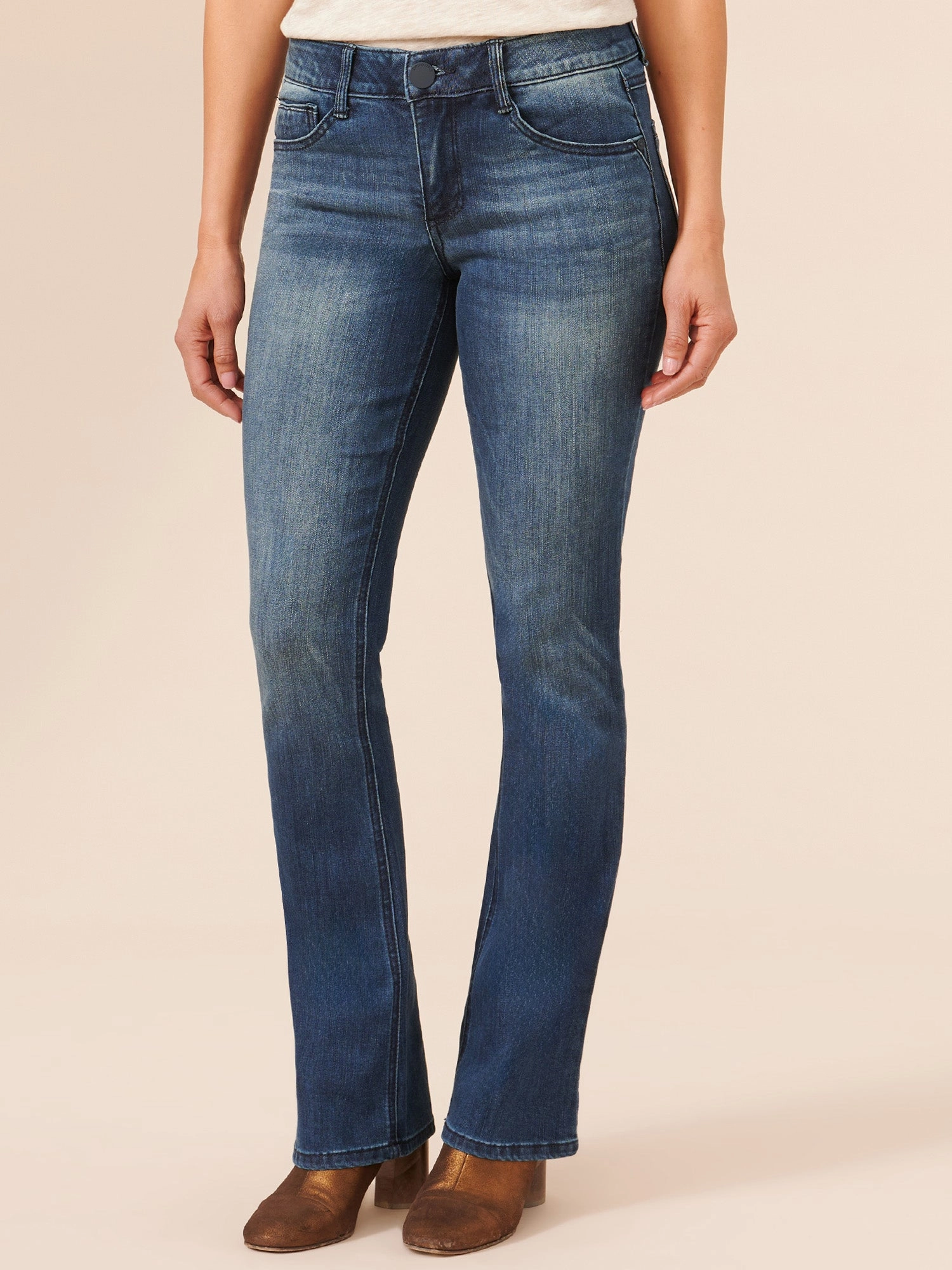 Laidback Style Spring Mood Trendy "Ab"solution? Itty Bitty Bootcut Petite Blue Jeans