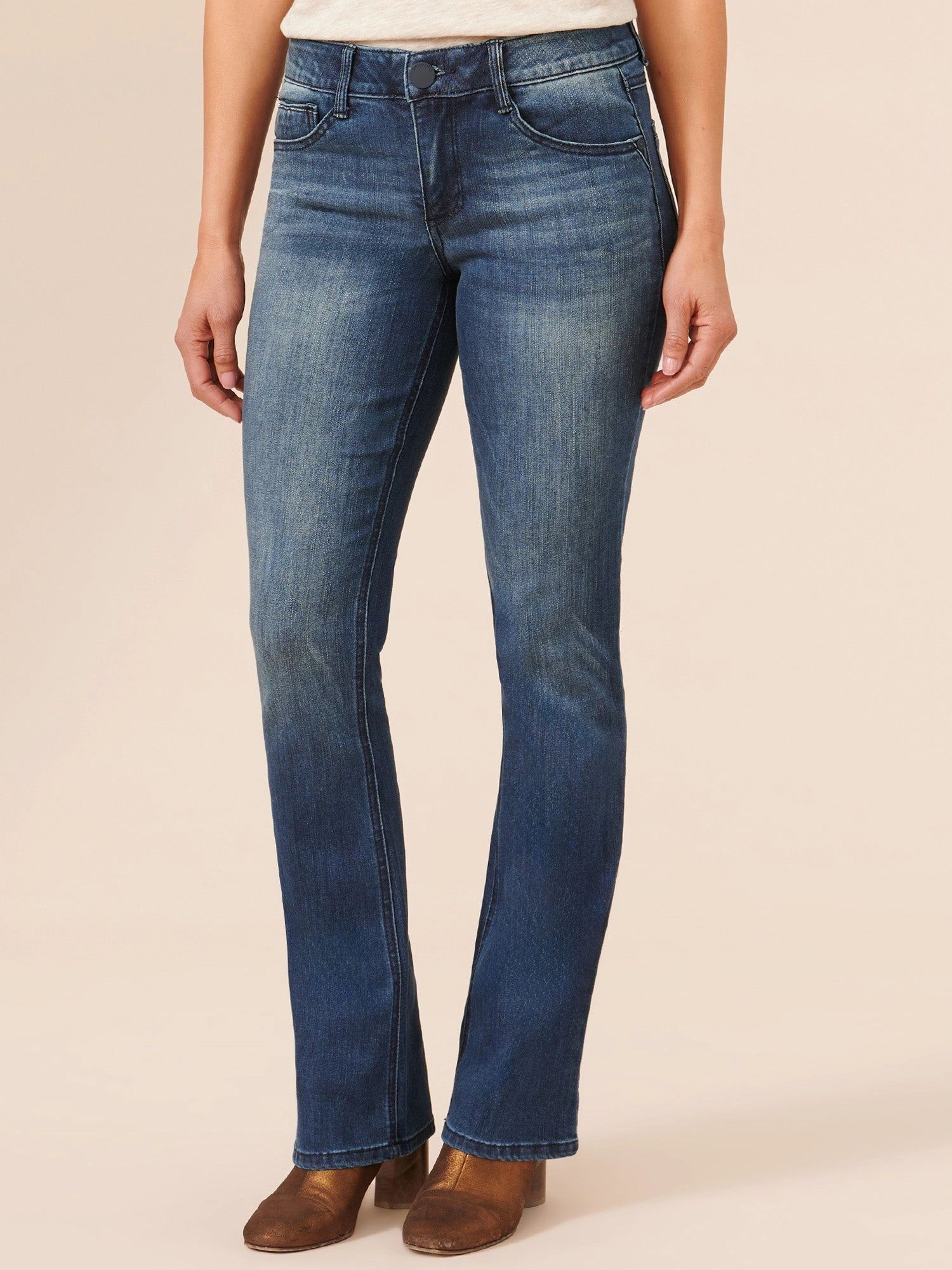 "Ab"solution? Itty Bitty Bootcut Petite Blue Jeans City Walk Comfy Weekend Getaway Rugged Construction