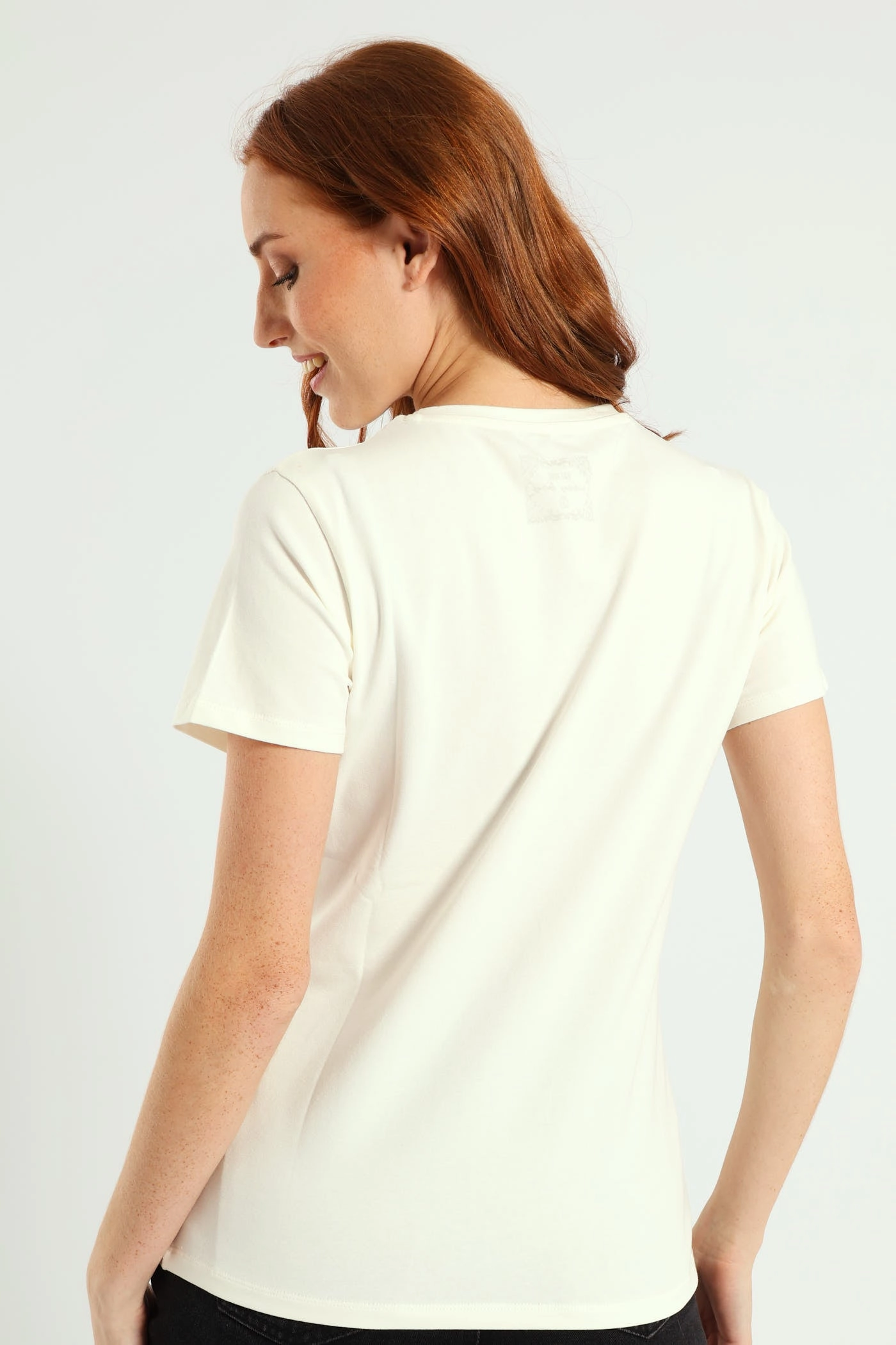 ButtonlessClosure DoubleStitched Construction Rumours Regular Fit Pearl & Bling Logo Top - White