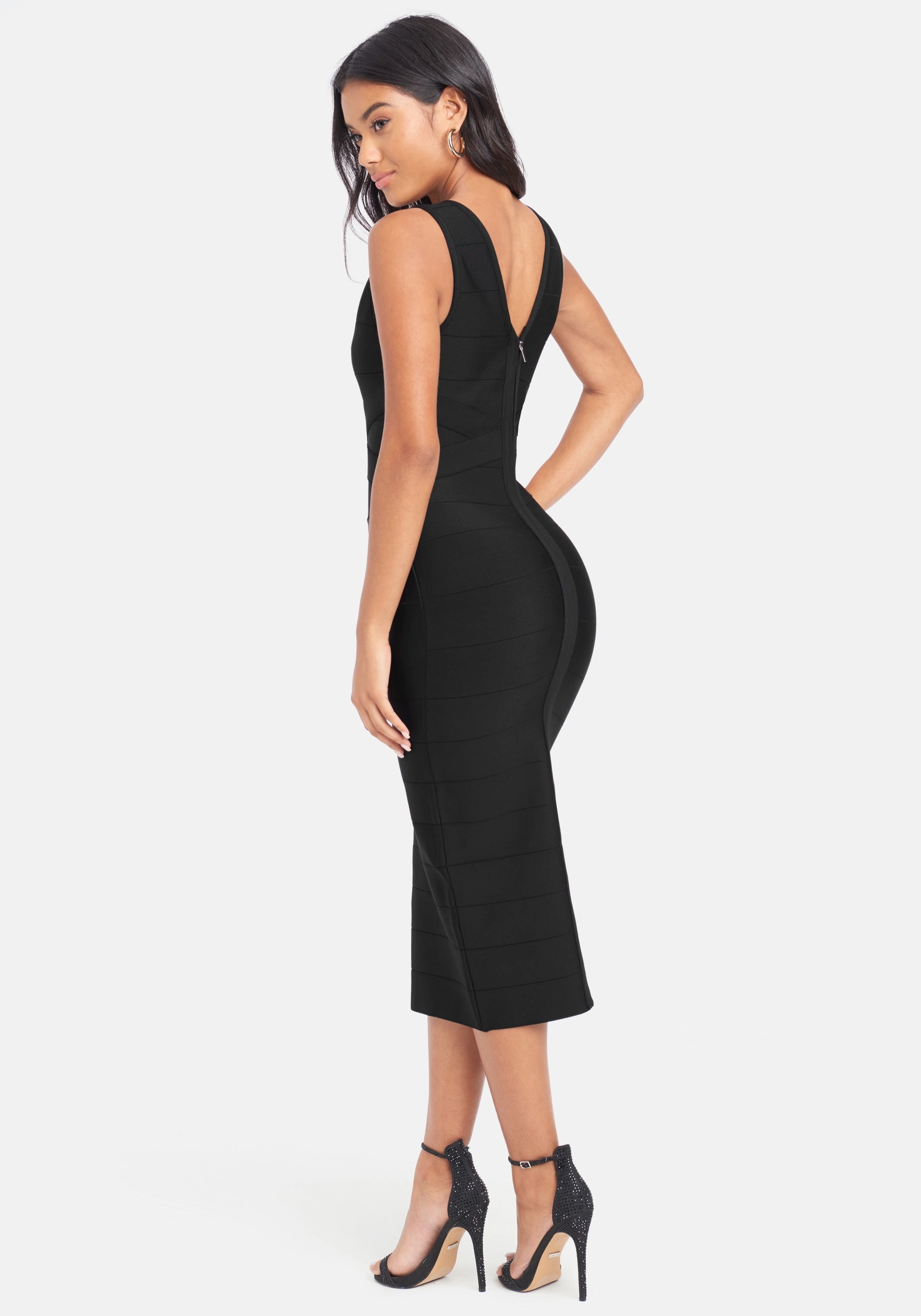 Light and Comfortable Chic Fit Bandage Midi Dress