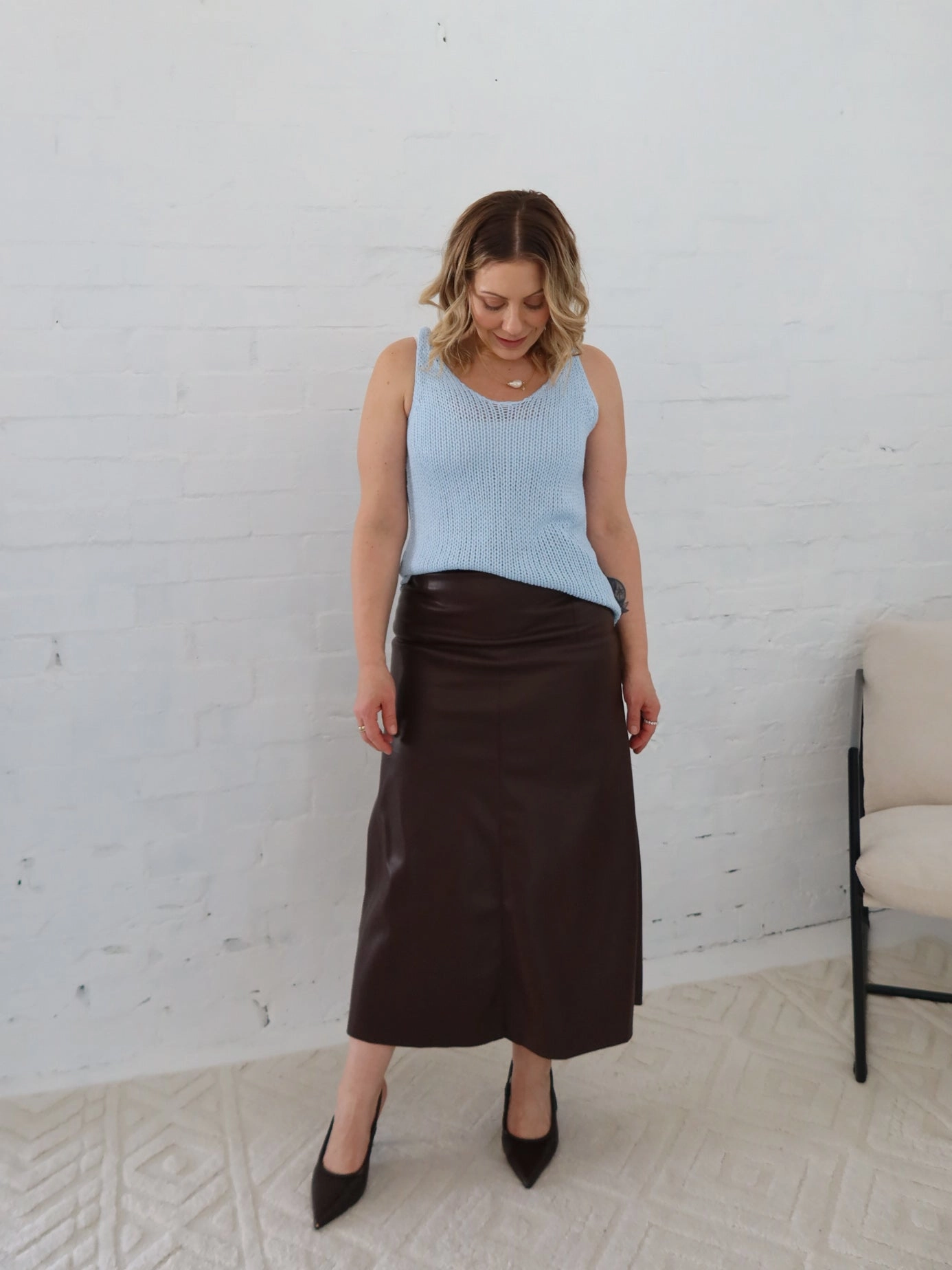 Saffy Skirt - Chocolate Travel Vibes Crisp Look