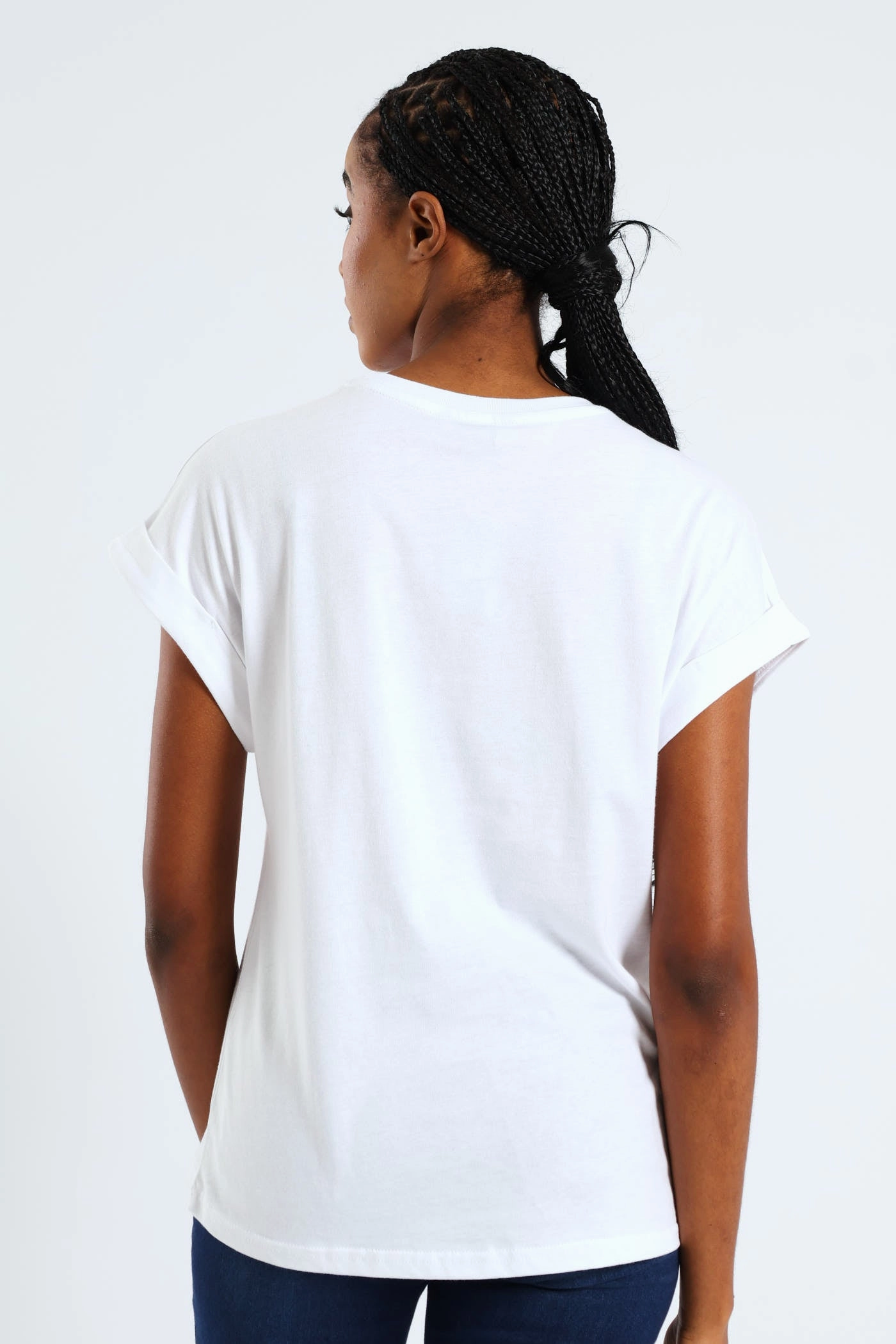 Wrinkle Resistant Texture Double Layered Fabric Say Yes To Adventure Palm Foil Muscle Tee - White