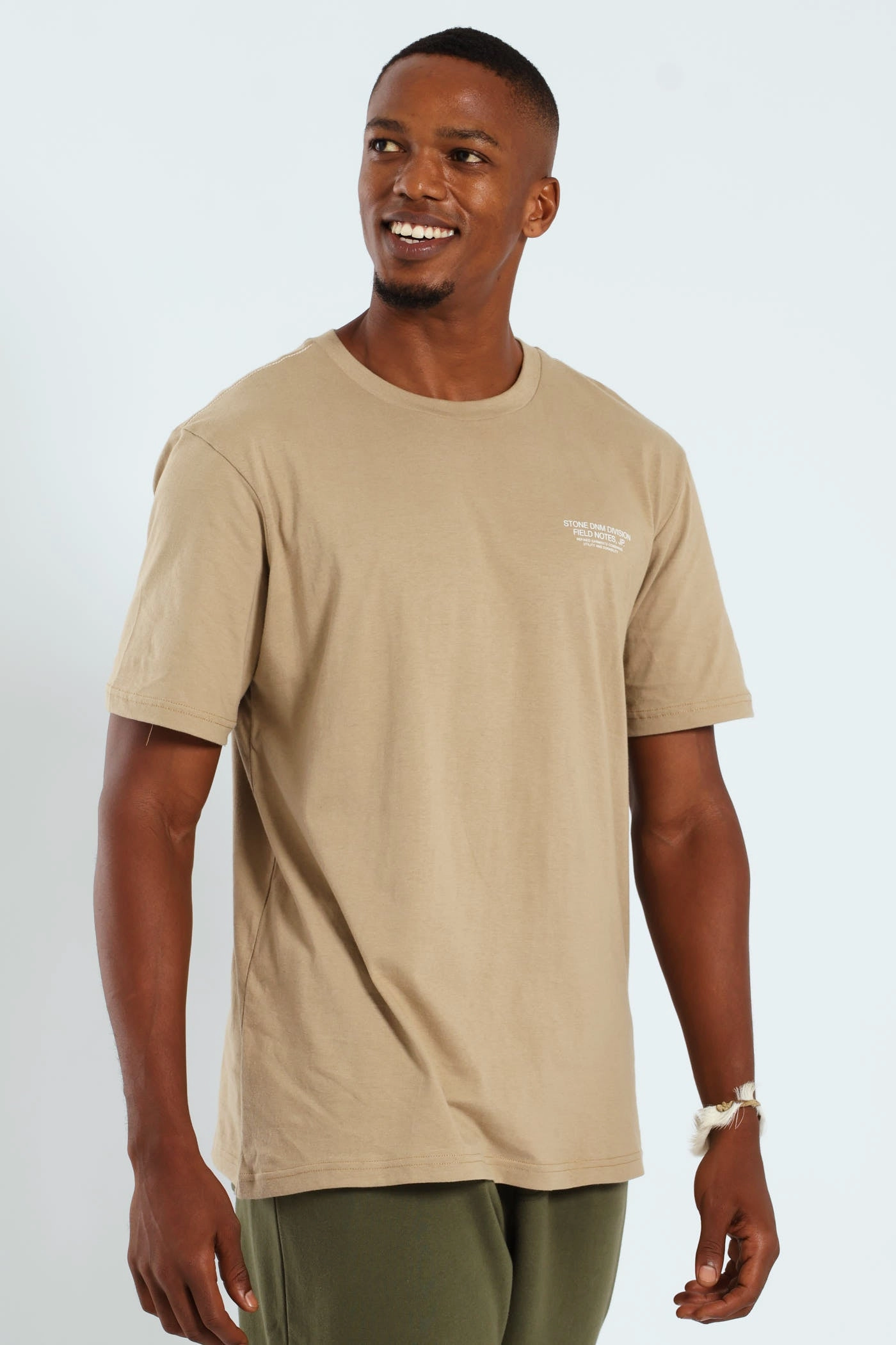 Mt Fuji Field Notes Front & Back Tee - Taupe Relaxed Vibes Feminine Appeal