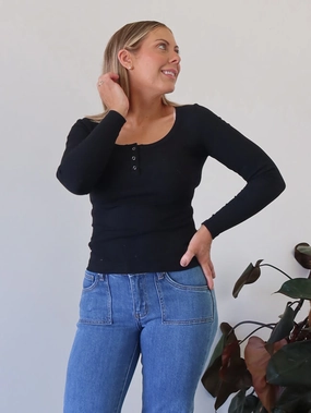 Prudence Top - Black High - end Mall