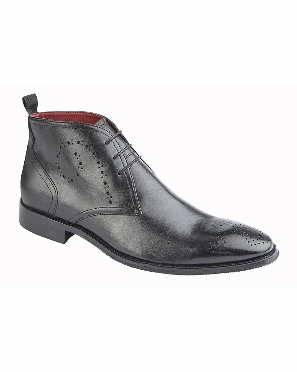 Roamers Mens 3 Eye Brogue Fashion Boots Waterproof Snow Trekker Date Ready