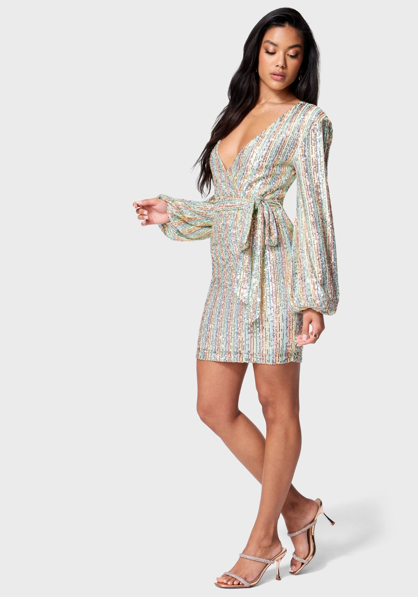Sequin Tie Front Dress Urban Classic