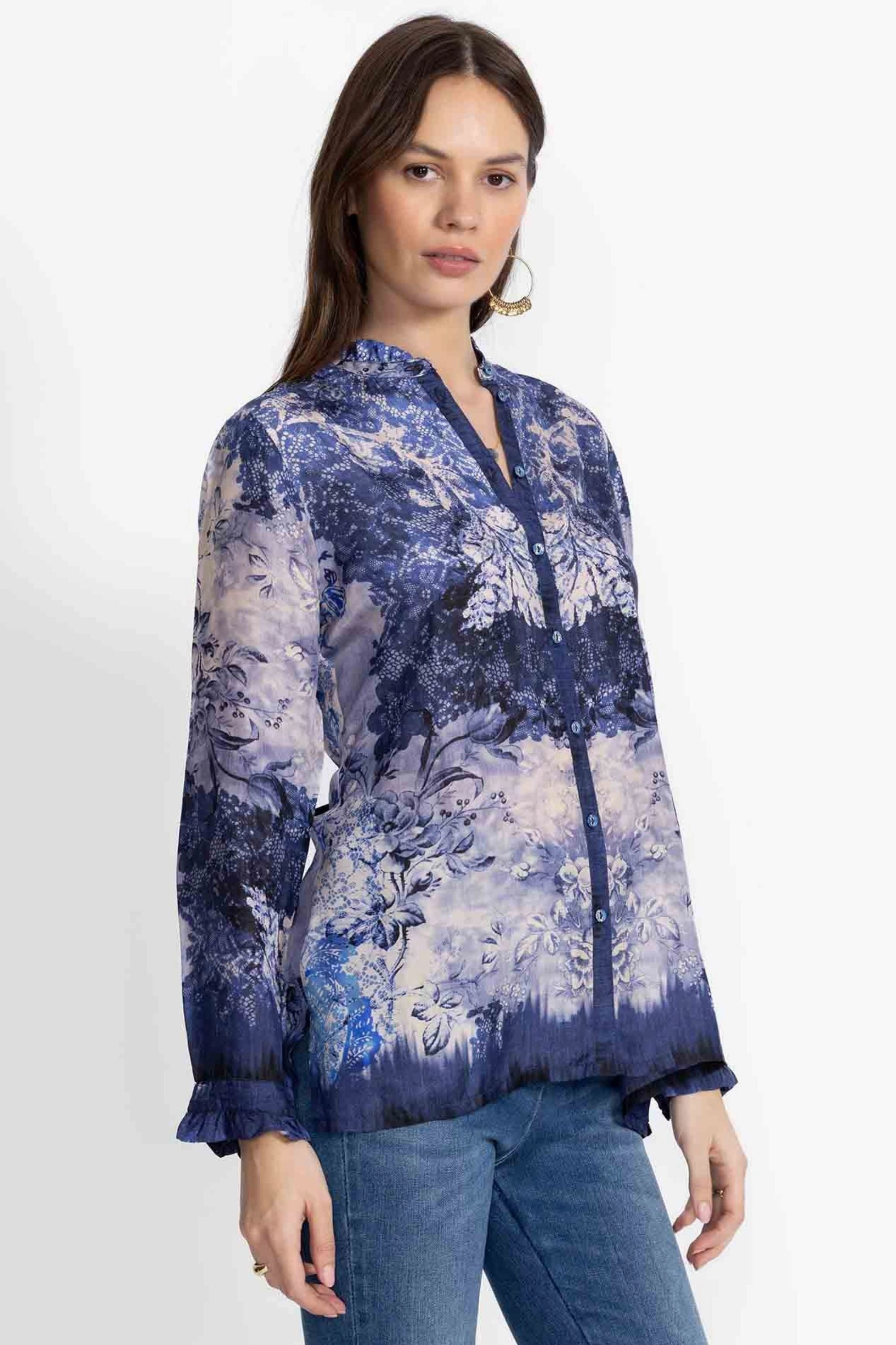Lace Accent Sustainable Choice SHIVONNE SHIRT - C14425-2