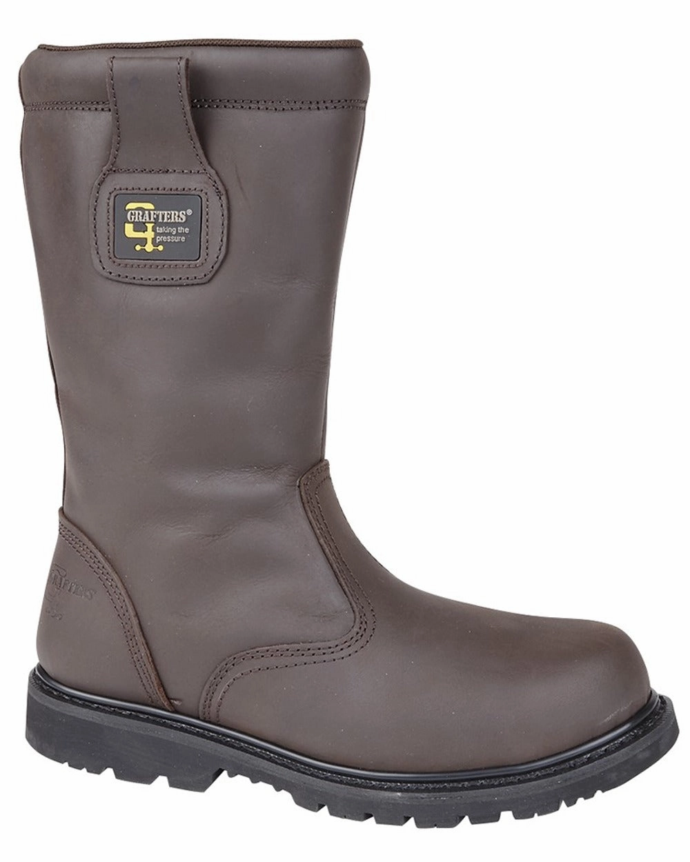 Frost Season Wide Cut Grafters Mens Crazy Horse Leather Safety Rigger Boots