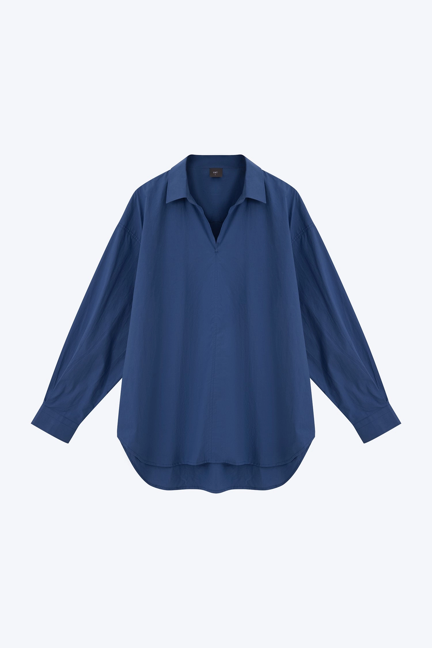 Relaxed Pullover Shirt - Blue Pilling Resistant Finish Multi Purpose Wear
