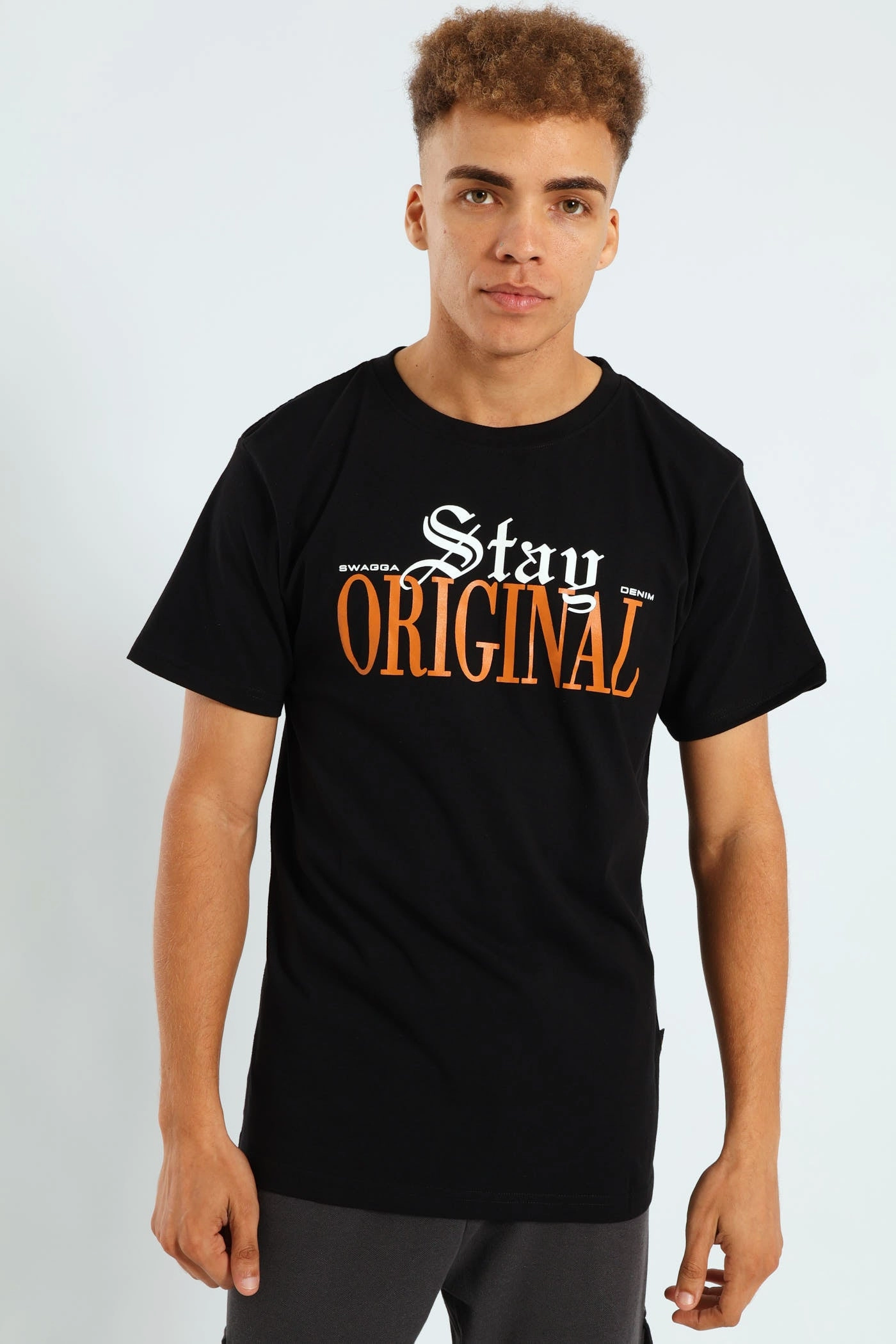 Short Sleeve Basic Print Tee - Black Airflow Ventilation System