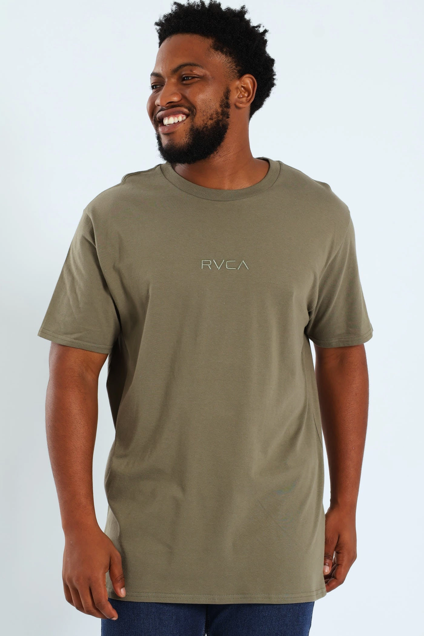 High Density Cotton Short Sleeve Branded Tee - Olive