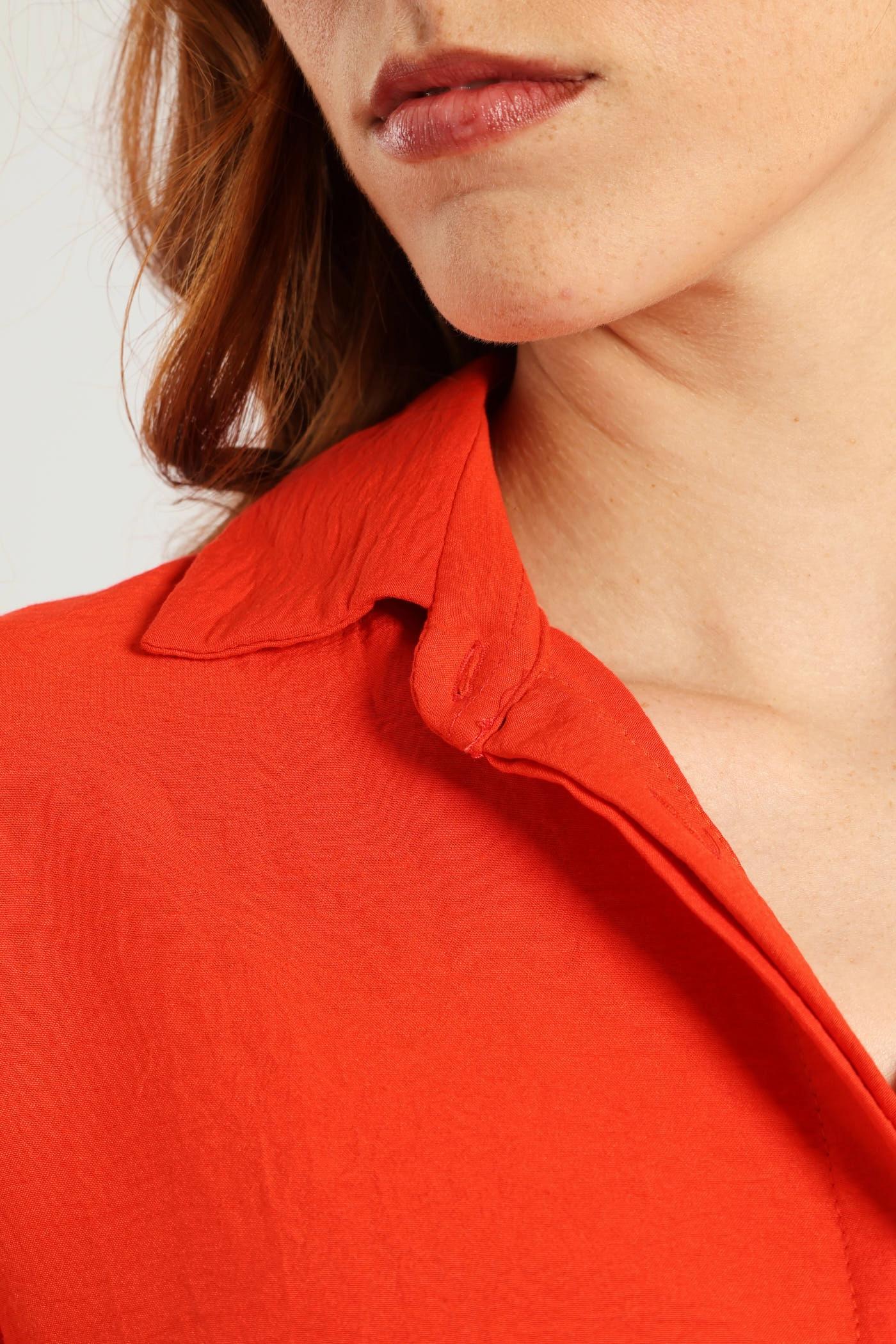 Short Sleeve Easy Wearing Shirt - Vermilion SnagResistant Fabric