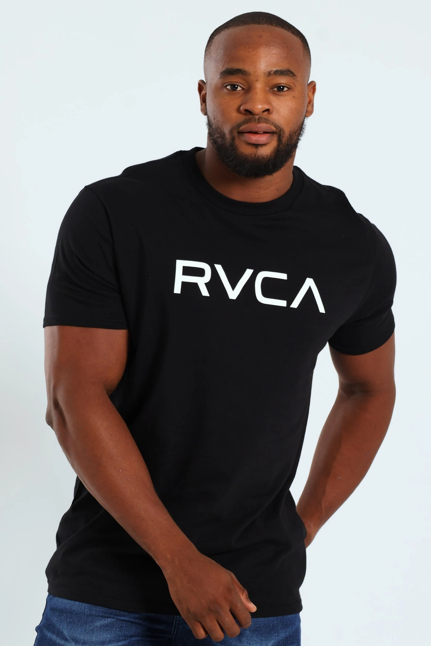 Short Sleeve Tee - Black Fresh Look Layered Shoulder Design