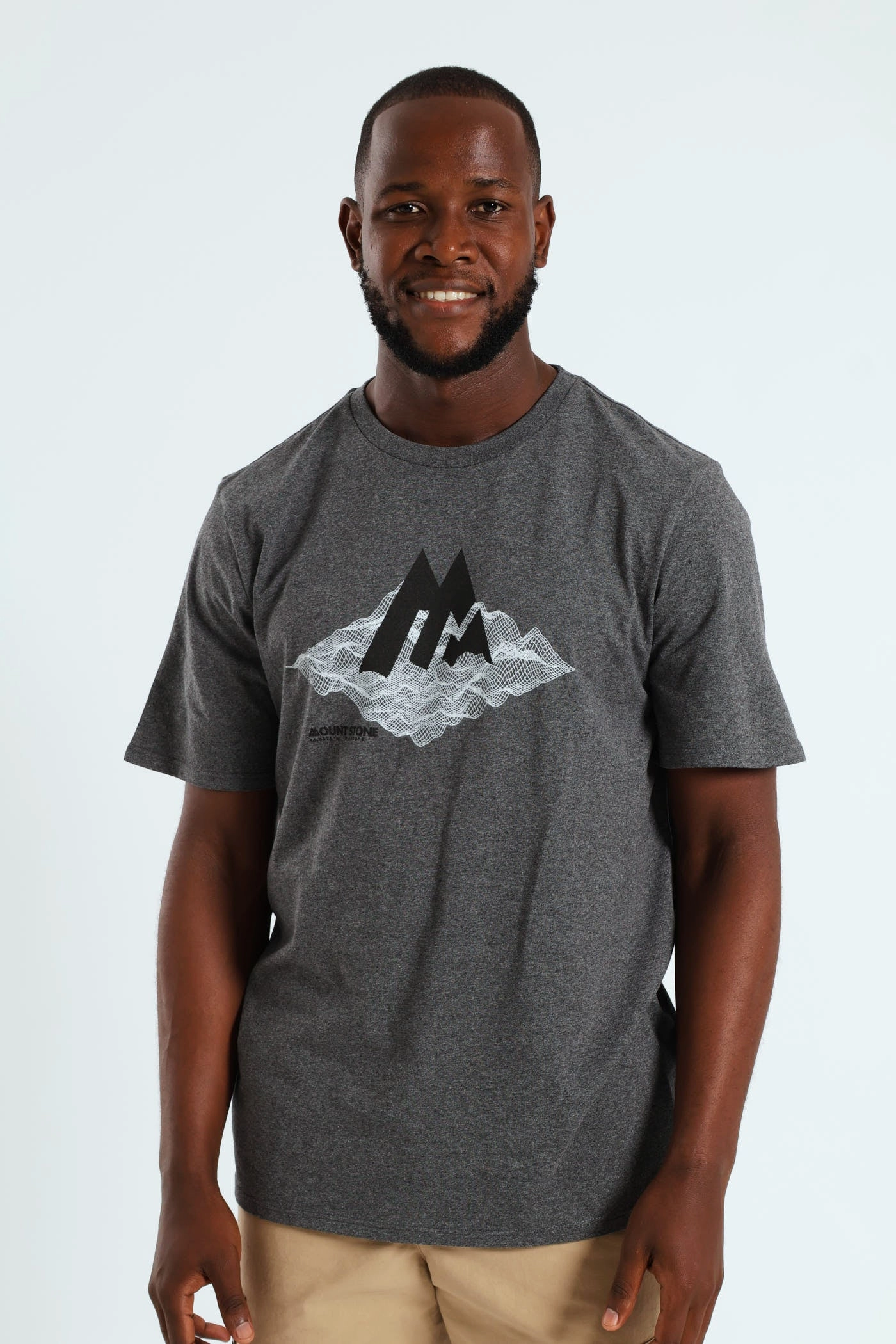 Contour Map Mount Stone Tee - Charcoal Melange Seasonal Wear