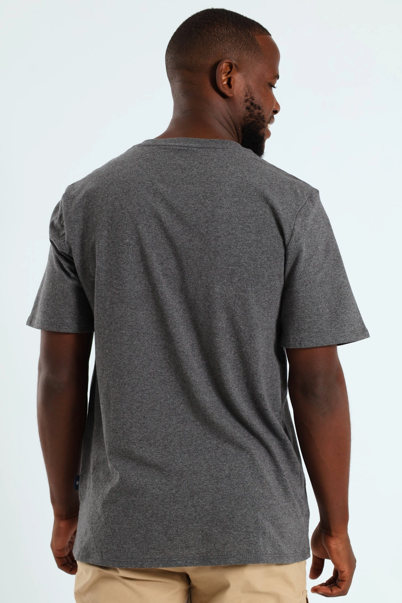 Contour Map Mount Stone Tee - Charcoal Melange Soft Touch