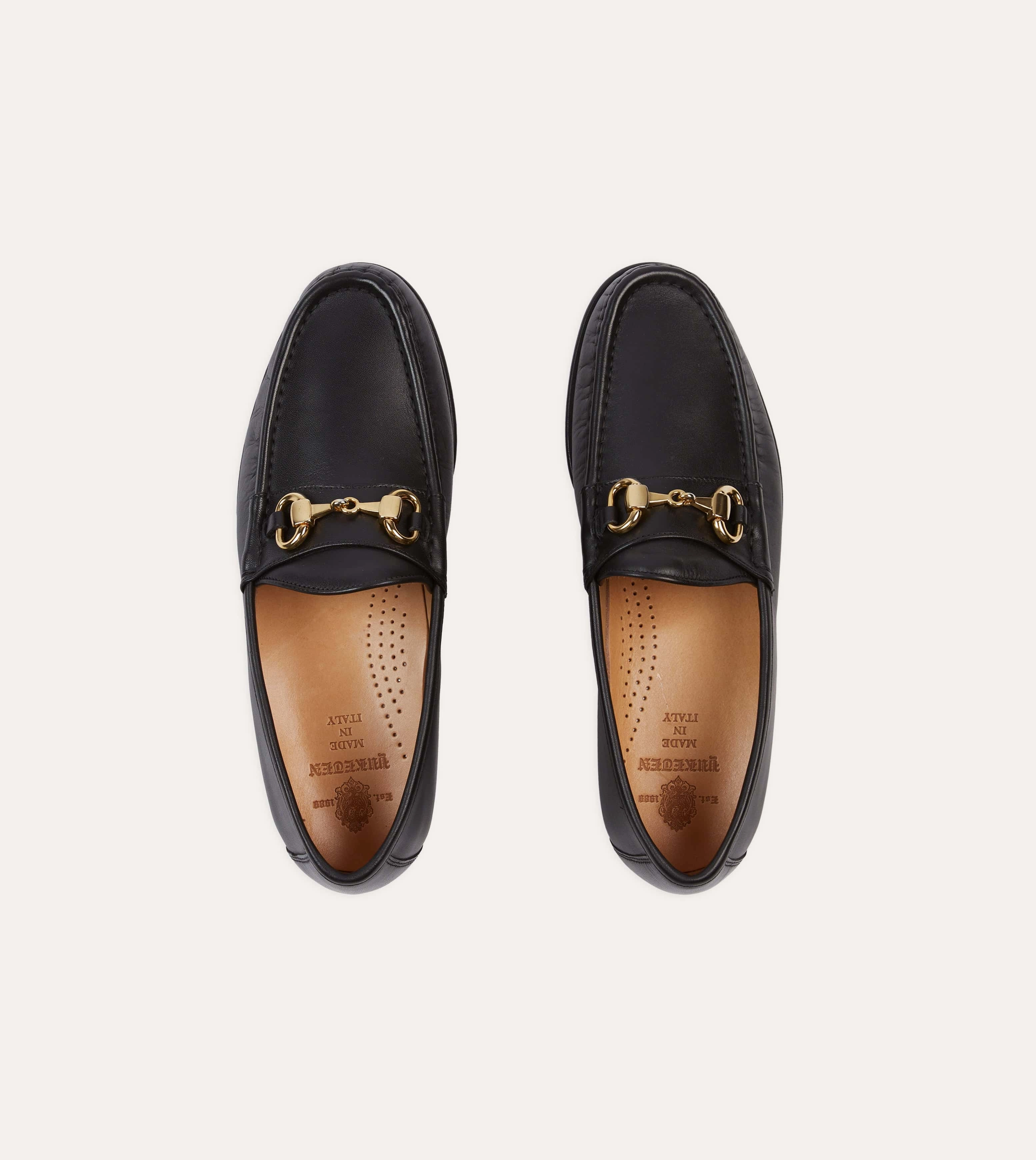 Yuketen Moc Ischia Black Leather Bit Loafer Mesh Wear Often