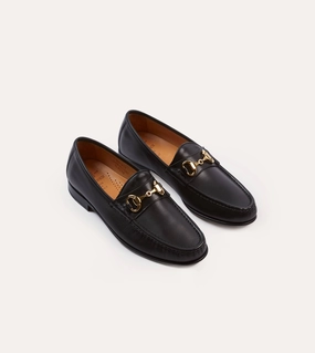 Dirt Guard Yuketen Moc Ischia Black Leather Bit Loafer
