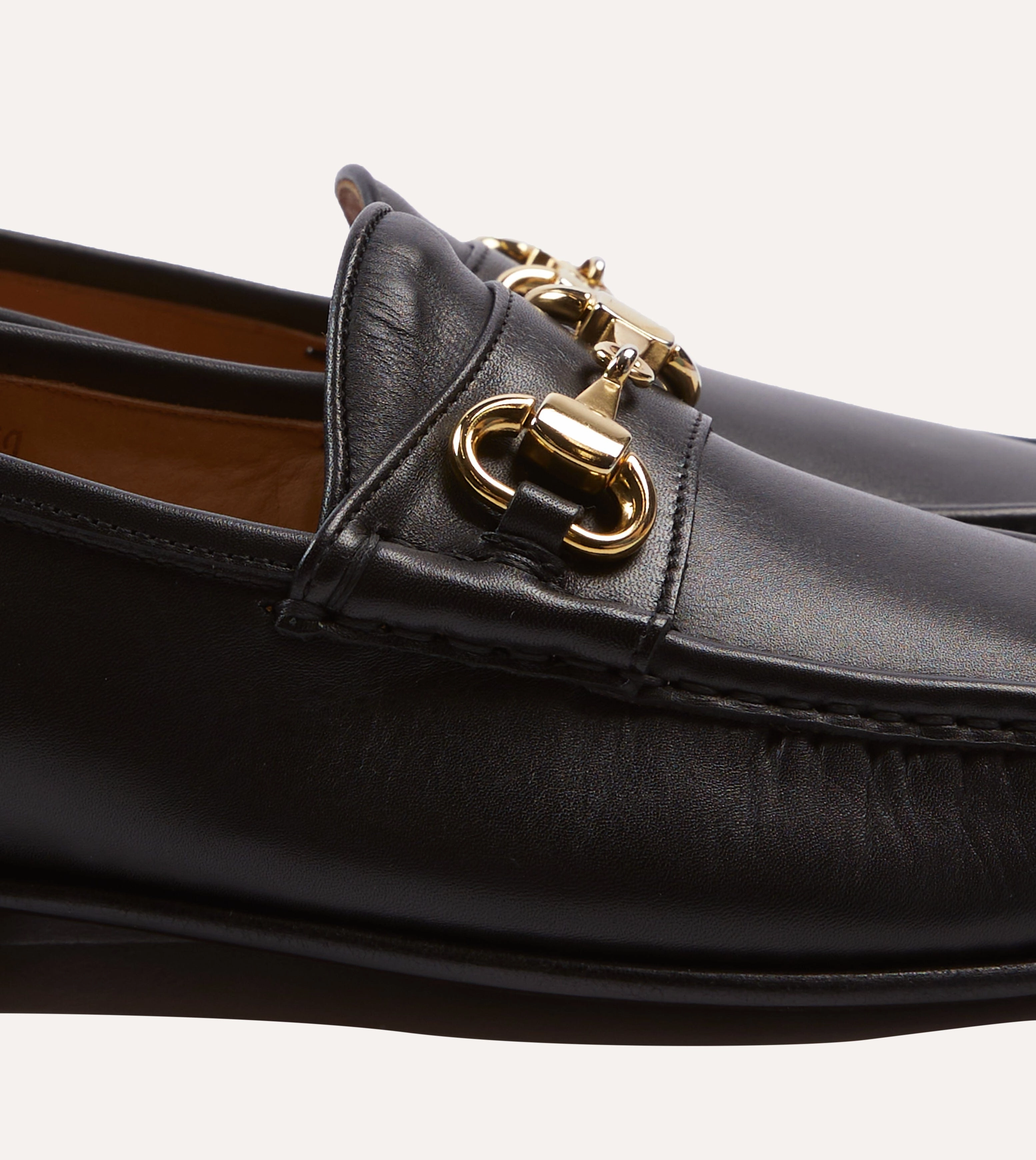 Yuketen Moc Ischia Black Leather Bit Loafer Work Break