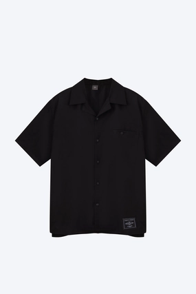 Daily Comfort Style Single Pocket Snap Button Shirt - Black