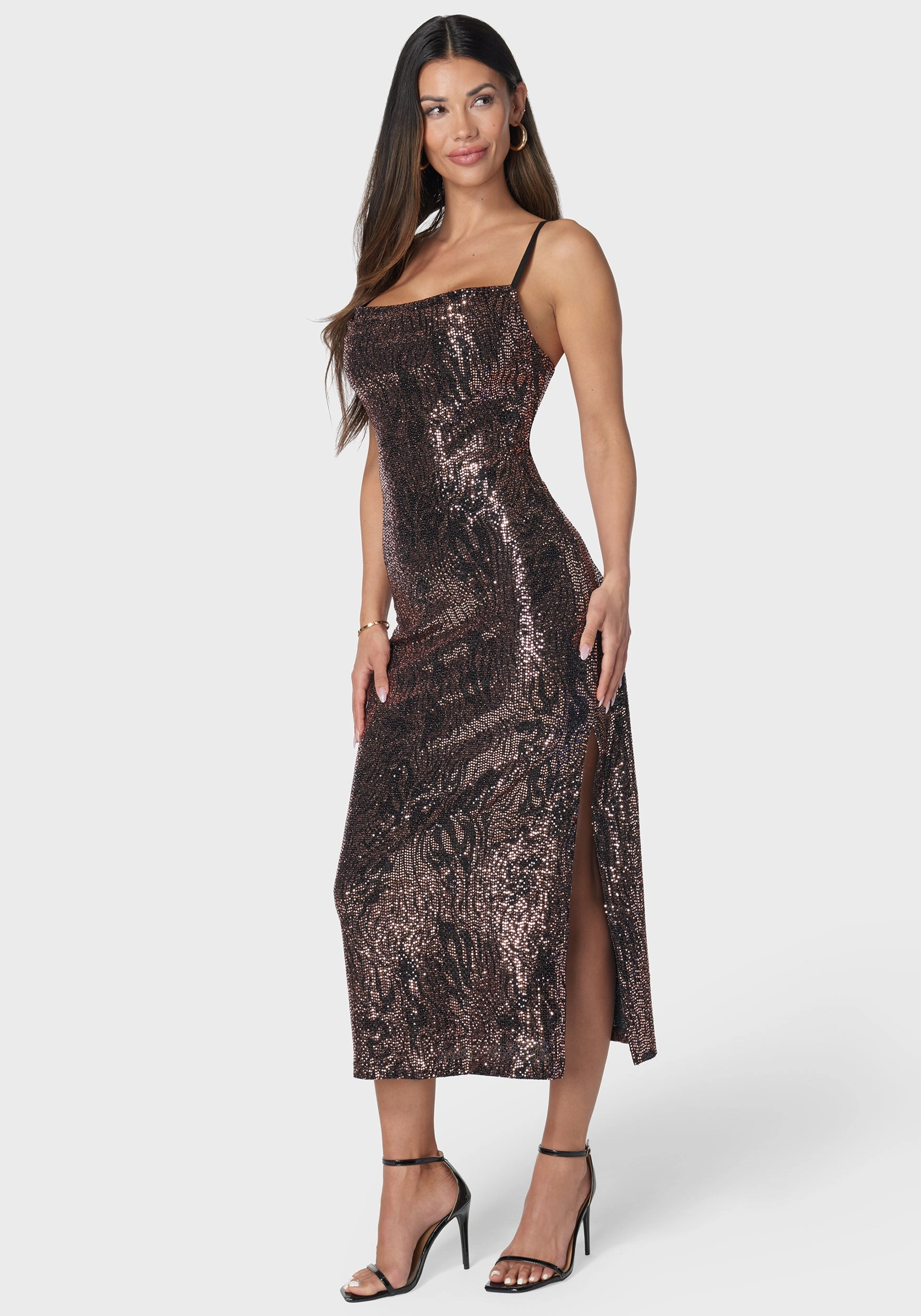 Light Comfort Floral design Zebra Cowl Neck Maxi Dress