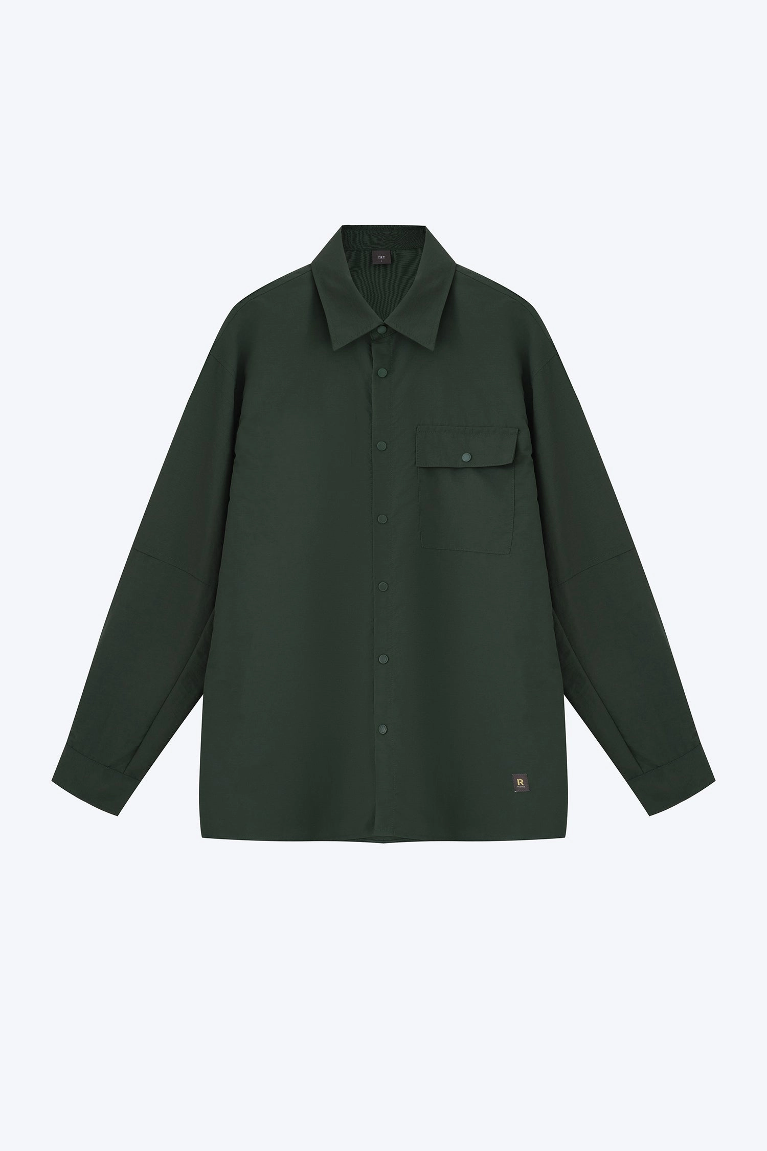 Effortless Layer Nylon Pocket Shirt - Chalk Green