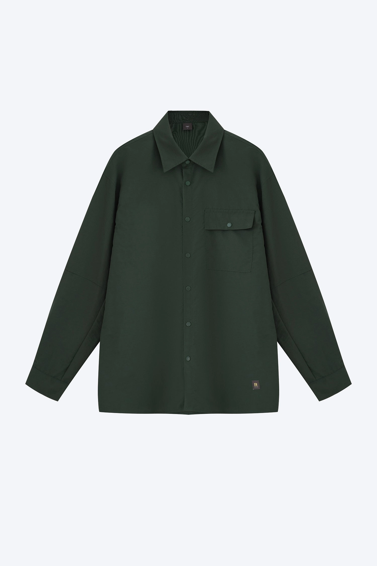 Nylon Pocket Shirt - Chalk Green Relaxed Comfort Wear Sustainable Production Process