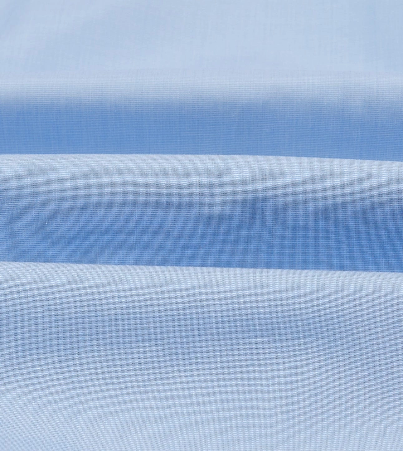 Contemporary Look Sky Blue Cotton Spread Collar End-on-End Poplin Shirt