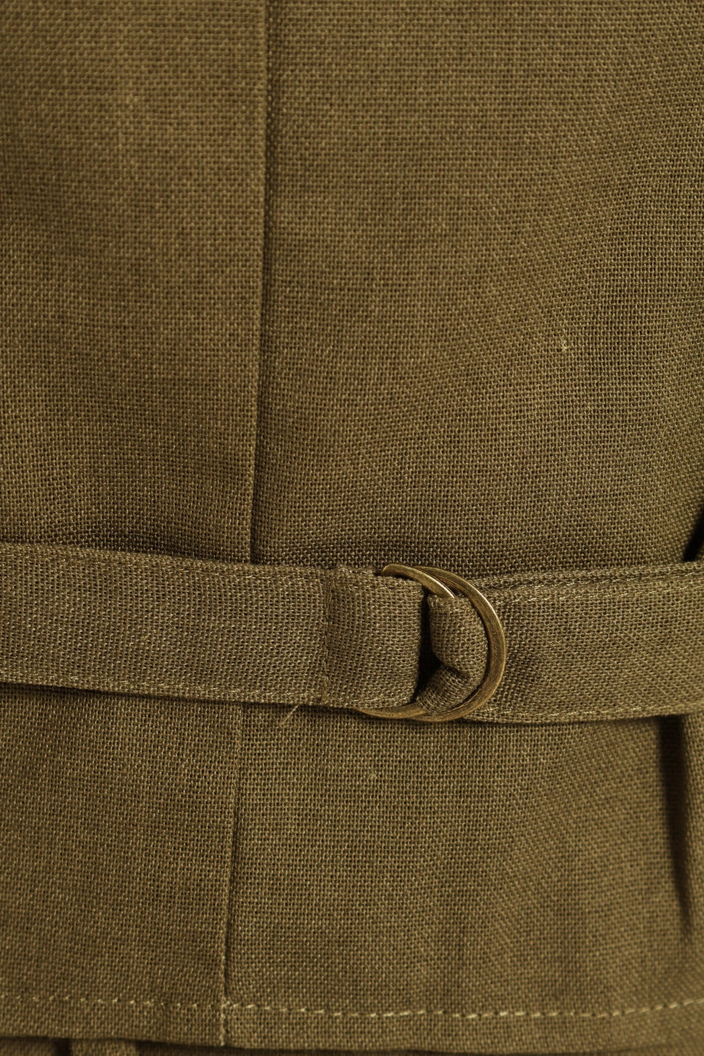 Sleeveless Linen Waistcoat - Burnt Olive Anti Pilling Treatment