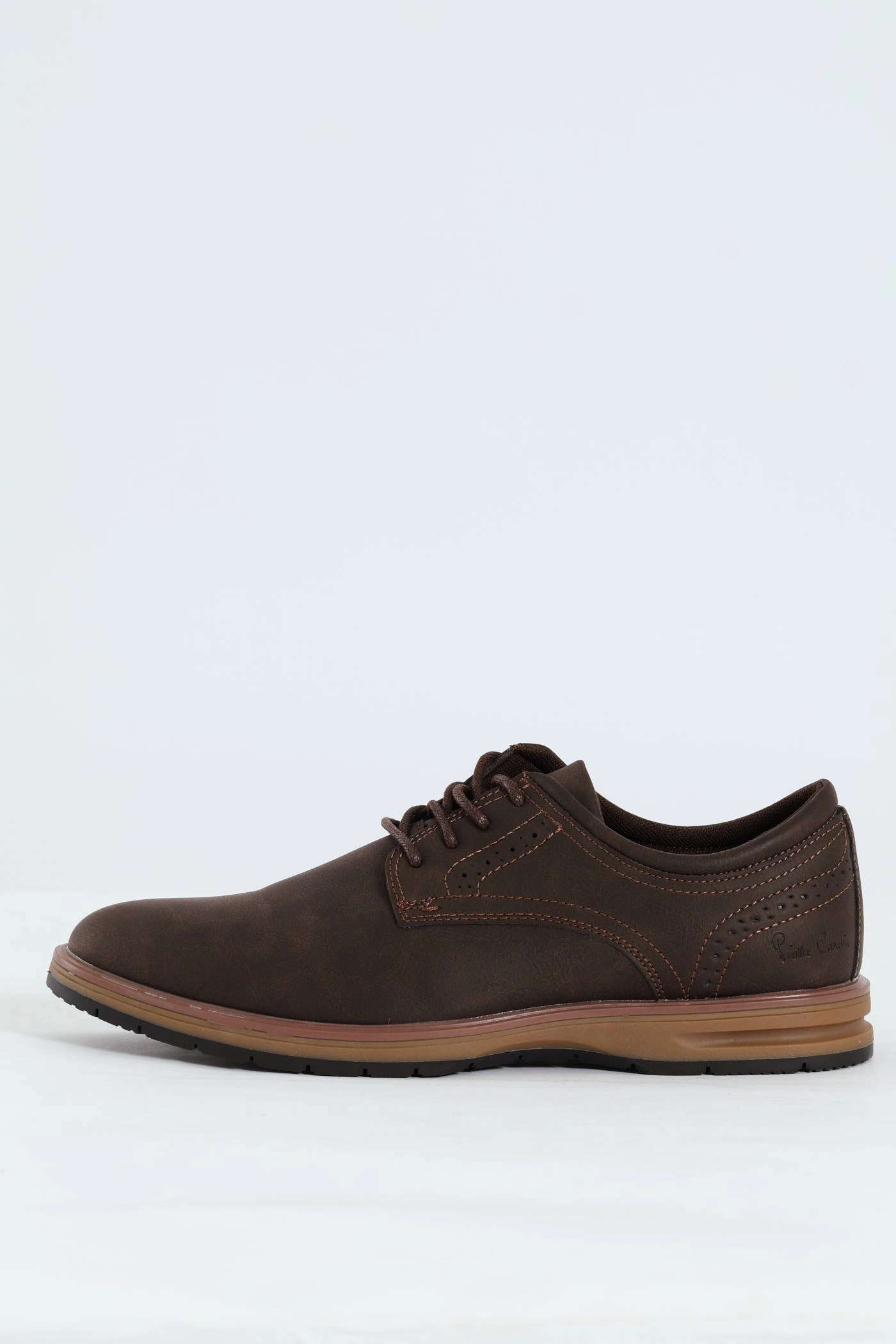 Smart Casual Lace Up Derby Shoe - Brown Urban Daywear Contoured Heel Cup