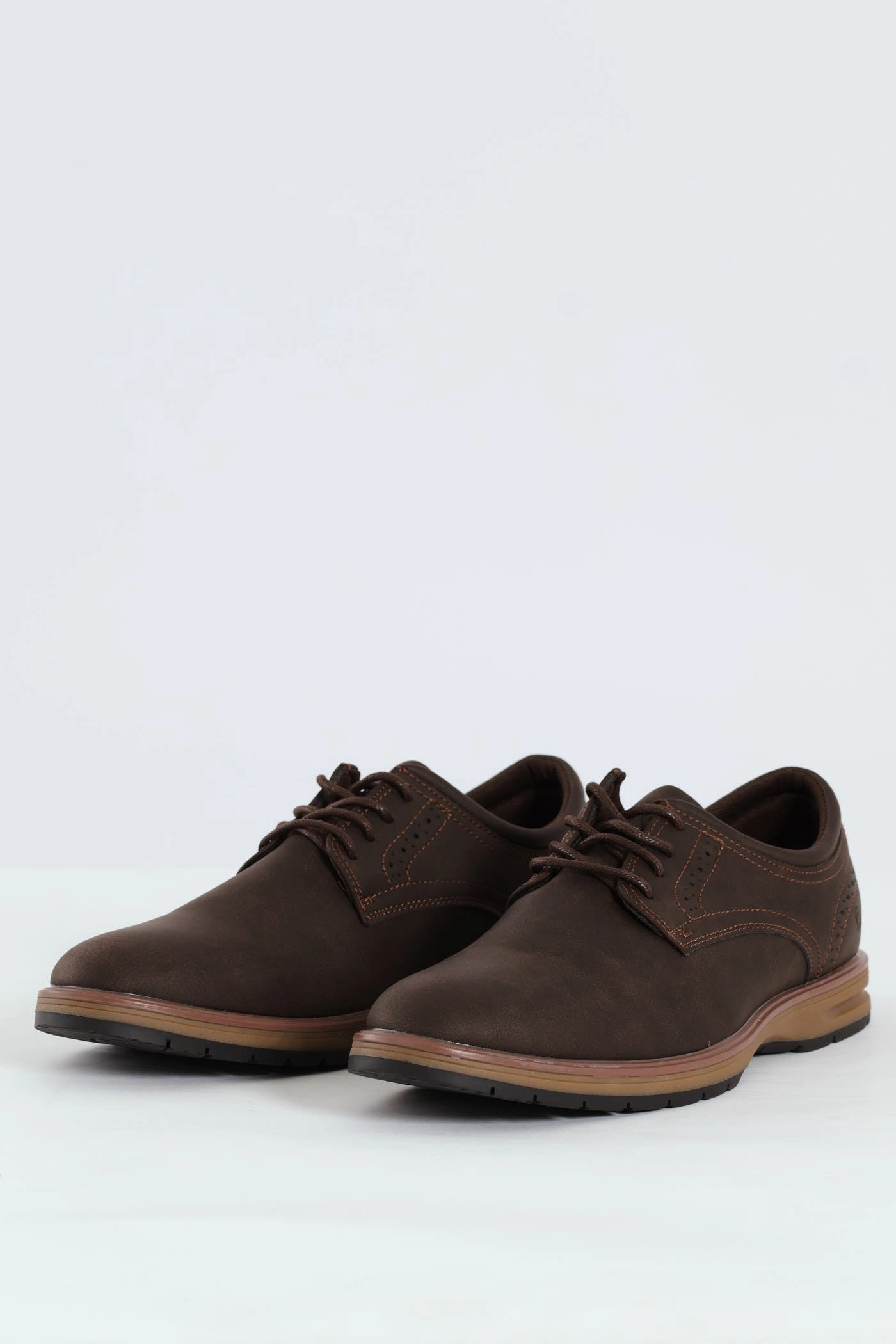 Light Balance Special Event Smart Casual Lace Up Derby Shoe - Brown