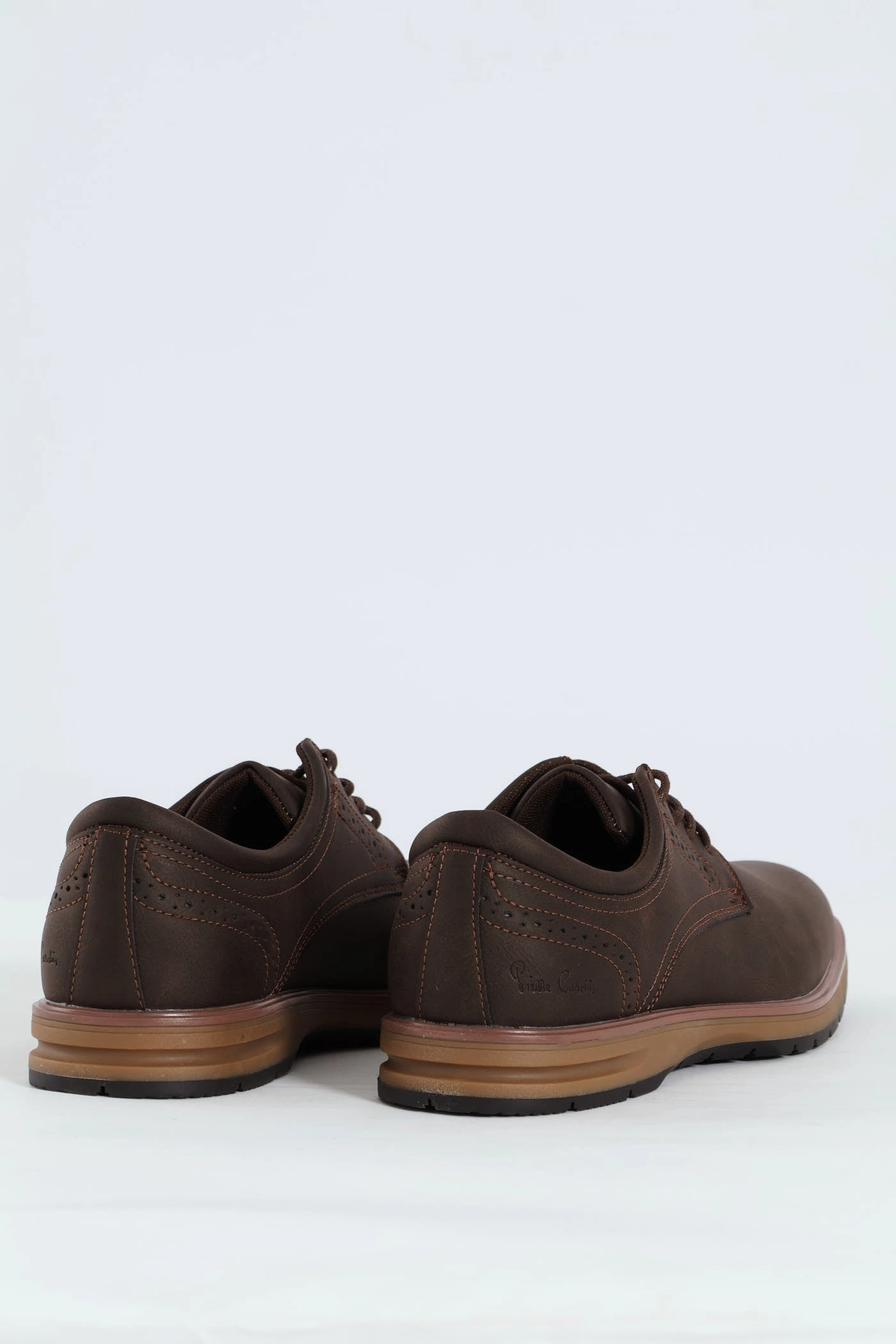 Smart Casual Lace Up Derby Shoe - Brown Leather Smooth