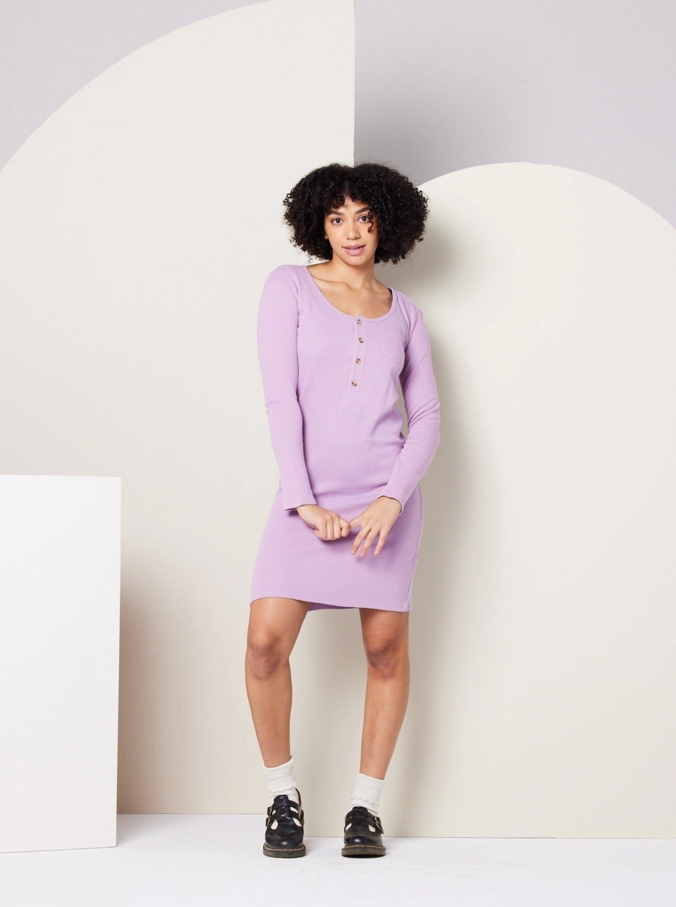 Aminah Dress - Lavender Cool Structure Sporty-Look