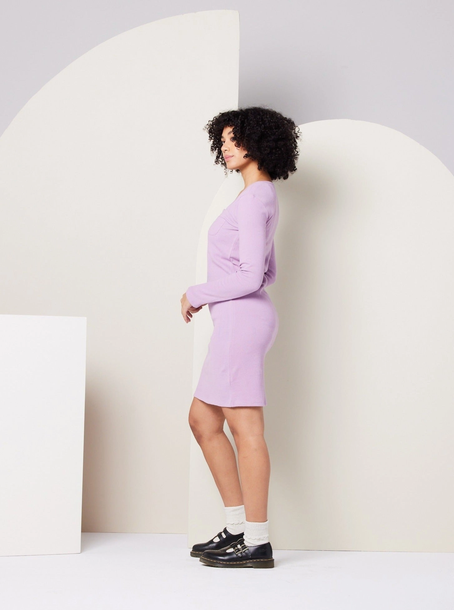 Trendy Layer Chic Tone Aminah Dress - Lavender