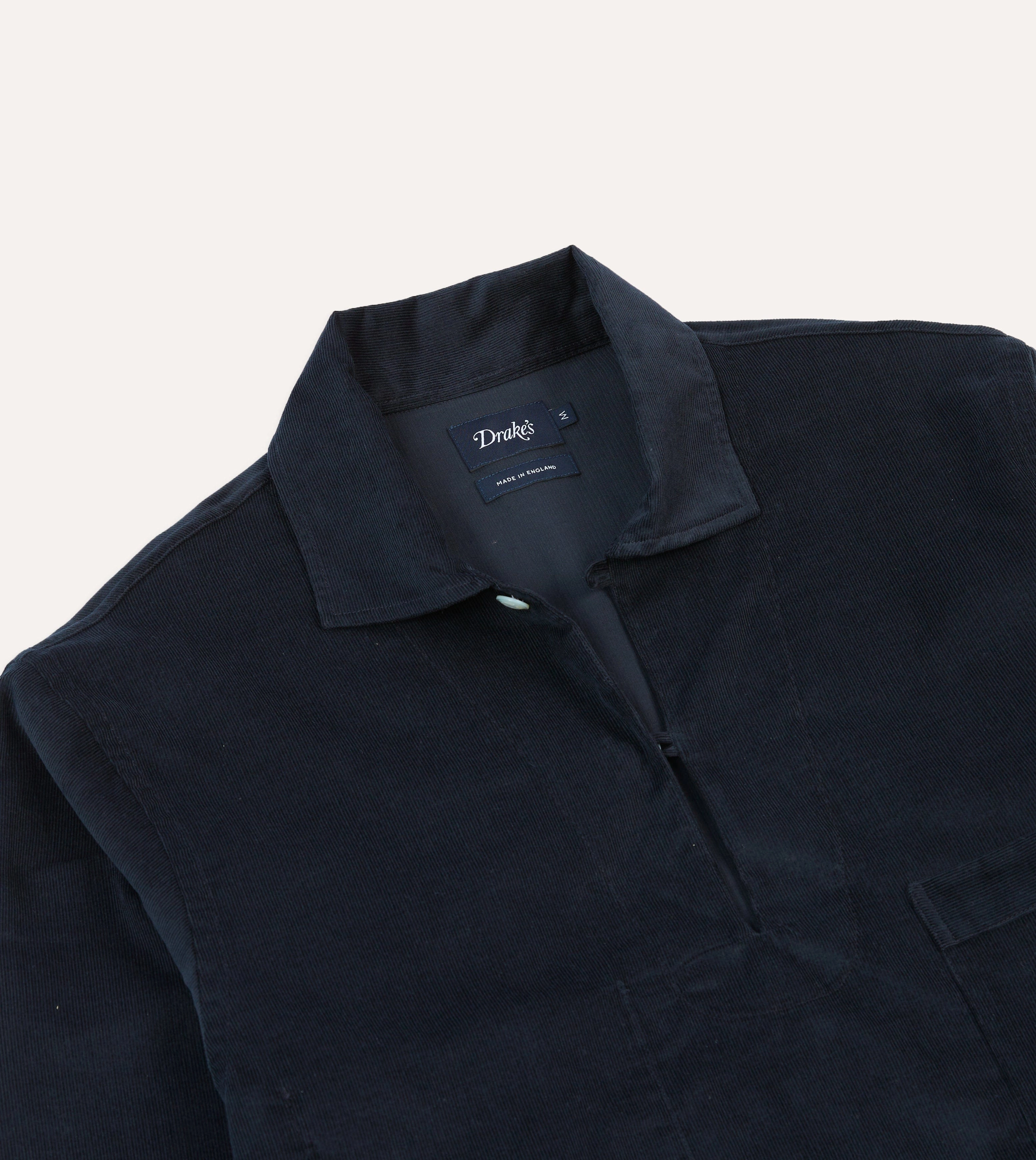 Corporate Retreat Year-Round Wear Navy Needlecord Smock