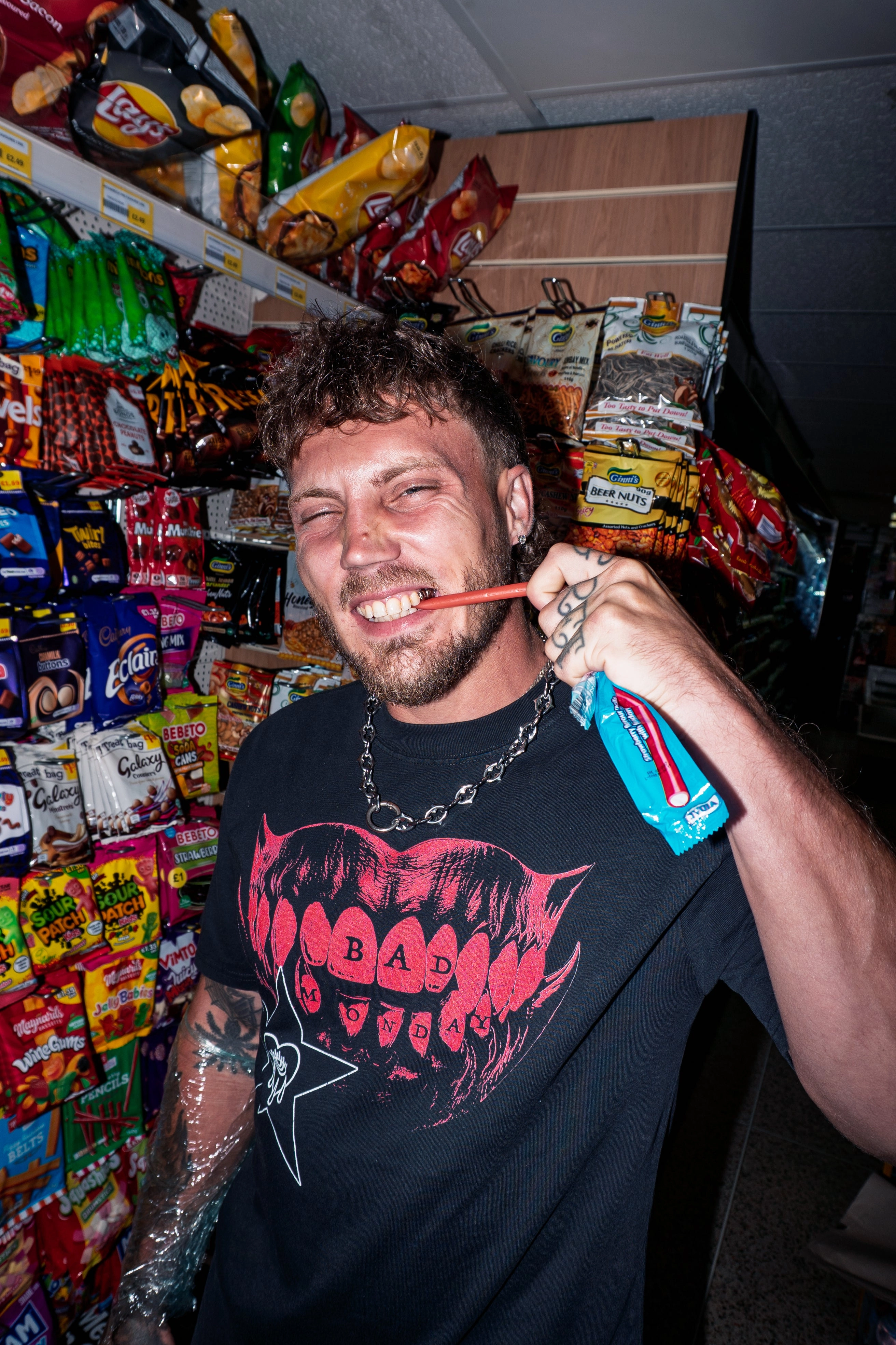 All Season Wear Fabric Smiler Heavy Tee / Faded Black