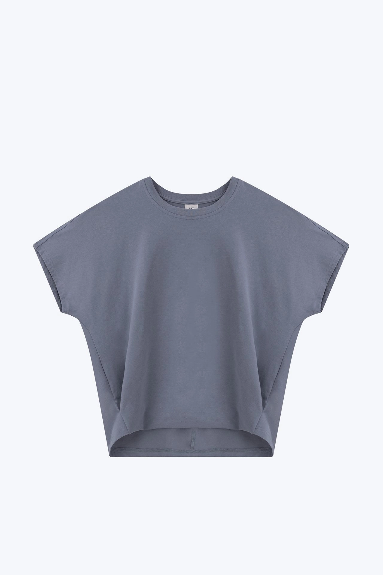 Snap Button Tee - Dusty Blue Unisex Versatile Wardrobe Piece