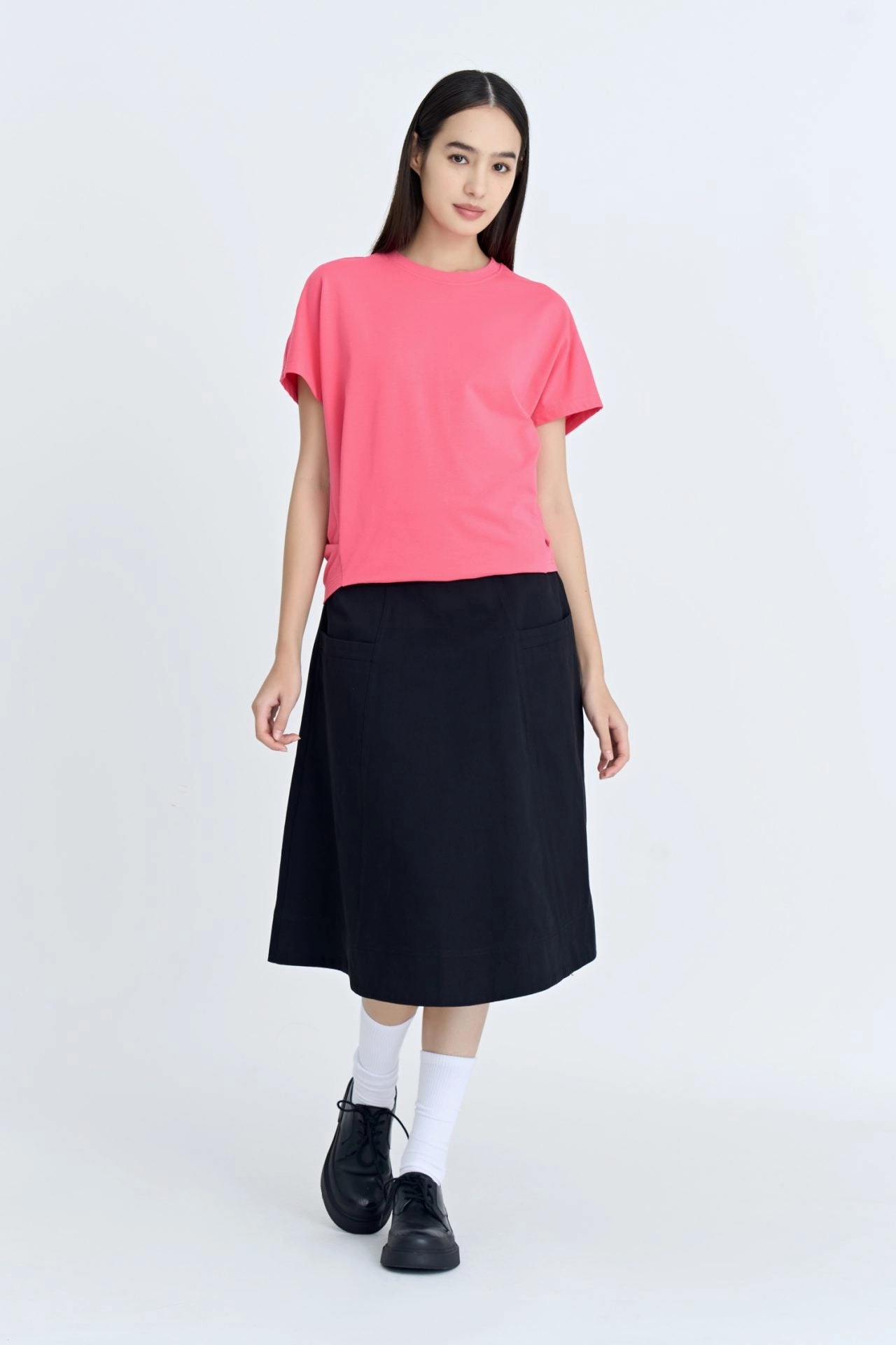 Snap Button Tee - Rose Comfortable Wear